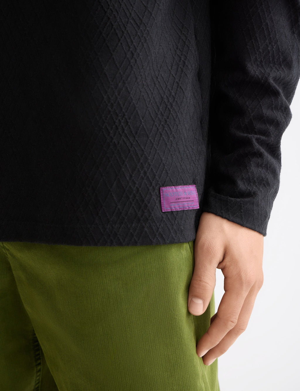 Relaxed fit jacquard Knit T-shirt