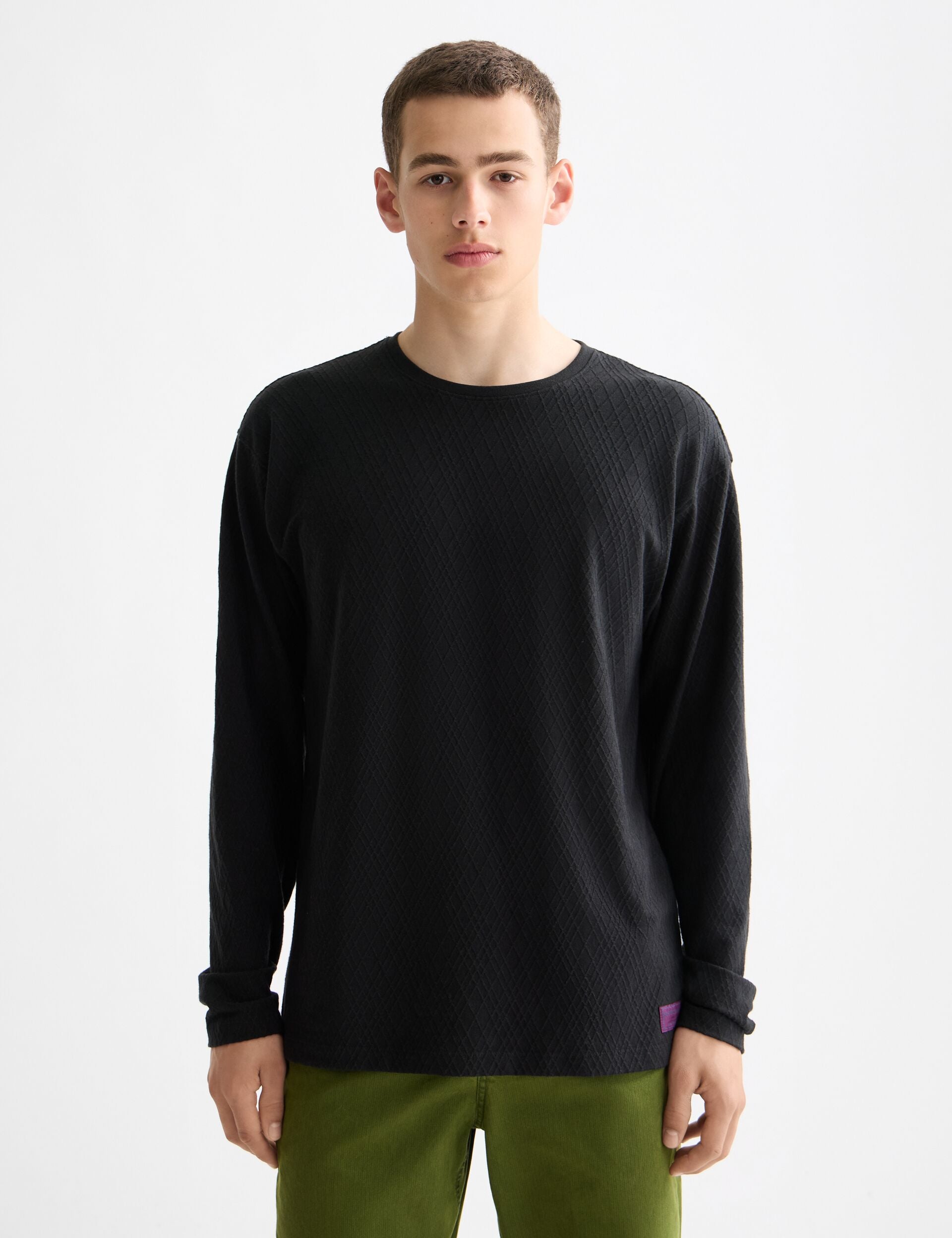 Relaxed fit jacquard Knit T-shirt – Scotch & Soda