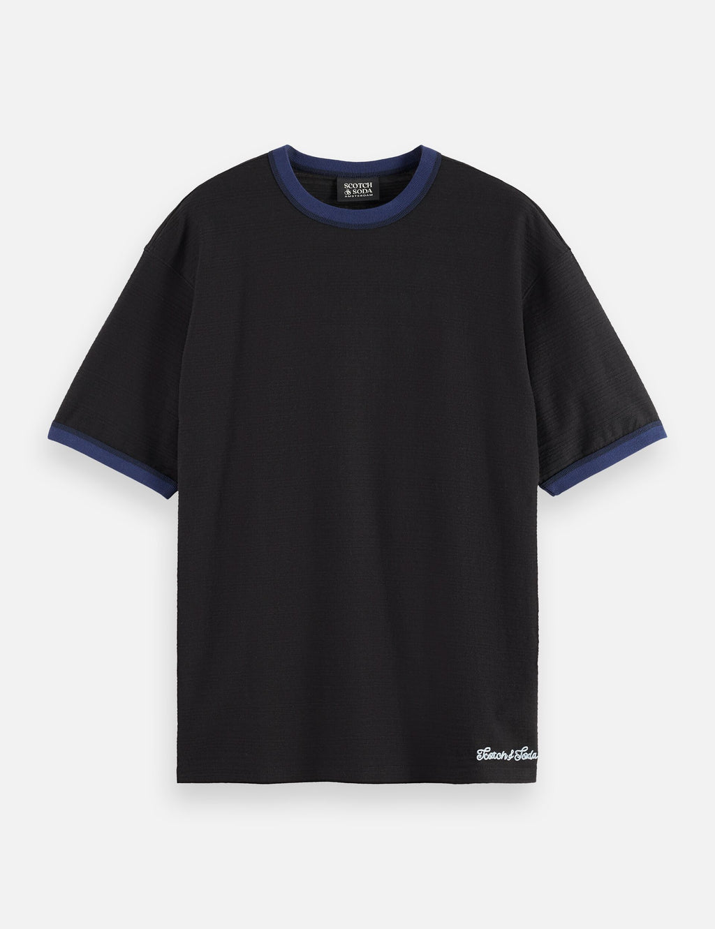 Relaxed Fit Bound Neckline T-shirt