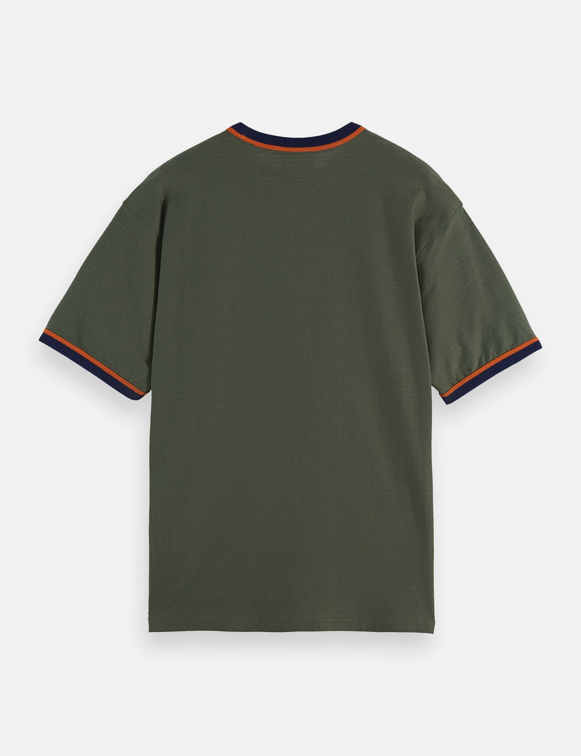 Relaxed Fit Bound Neckline T-shirt