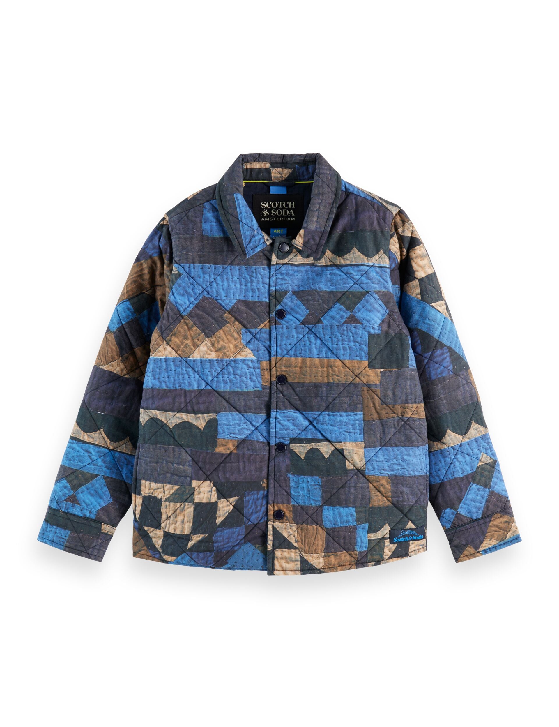 Boys' All-over printed padded shirt jacket