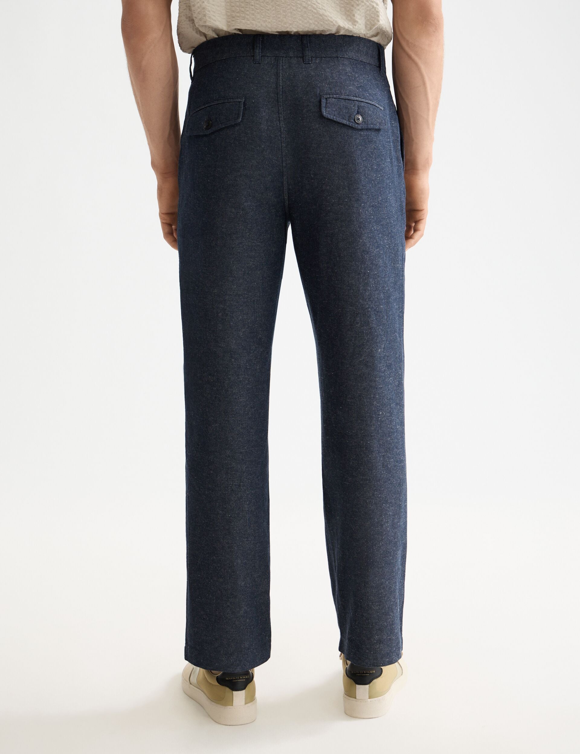 Otis - Cotton linen twill relaxed straight fit chino – Scotch & Soda