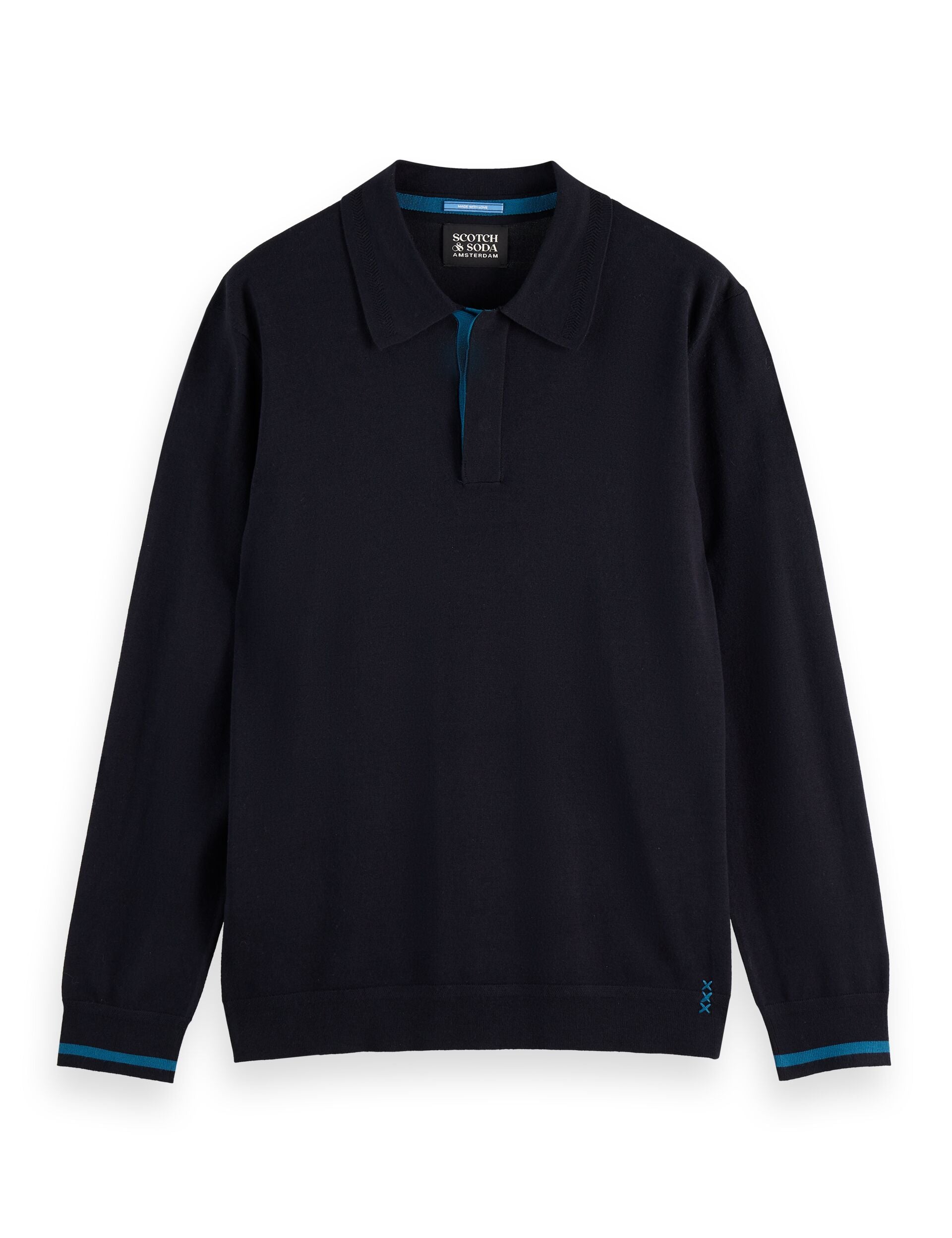 Ecovero Blend Knitted Long Sleeve Polo
