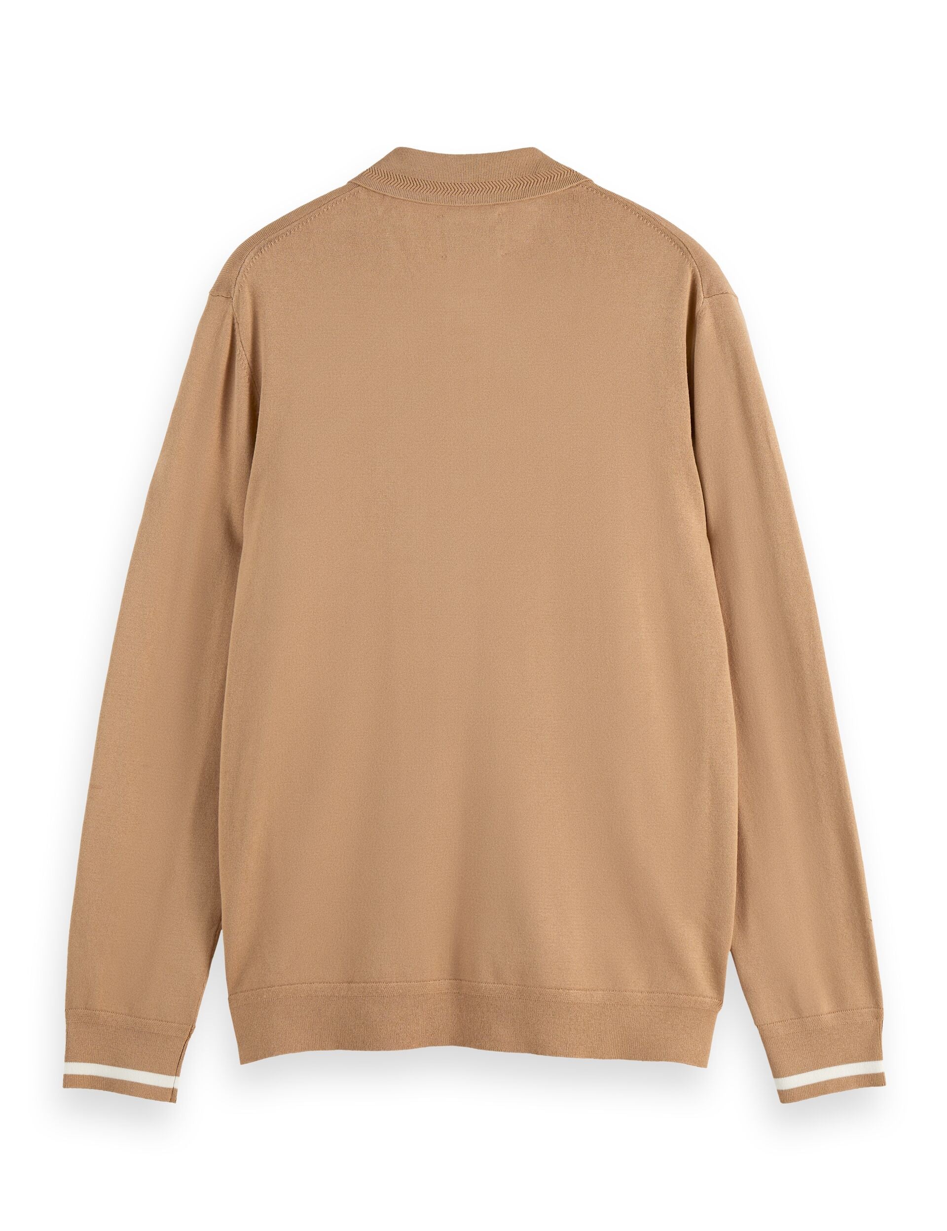 Ecovero Blend Knitted Long Sleeve Polo