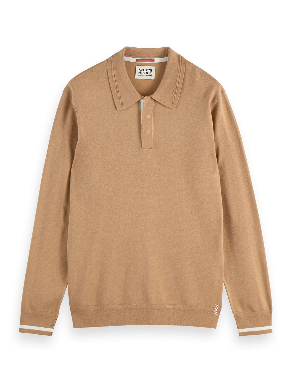 Ecovero Blend Knitted Long Sleeve Polo