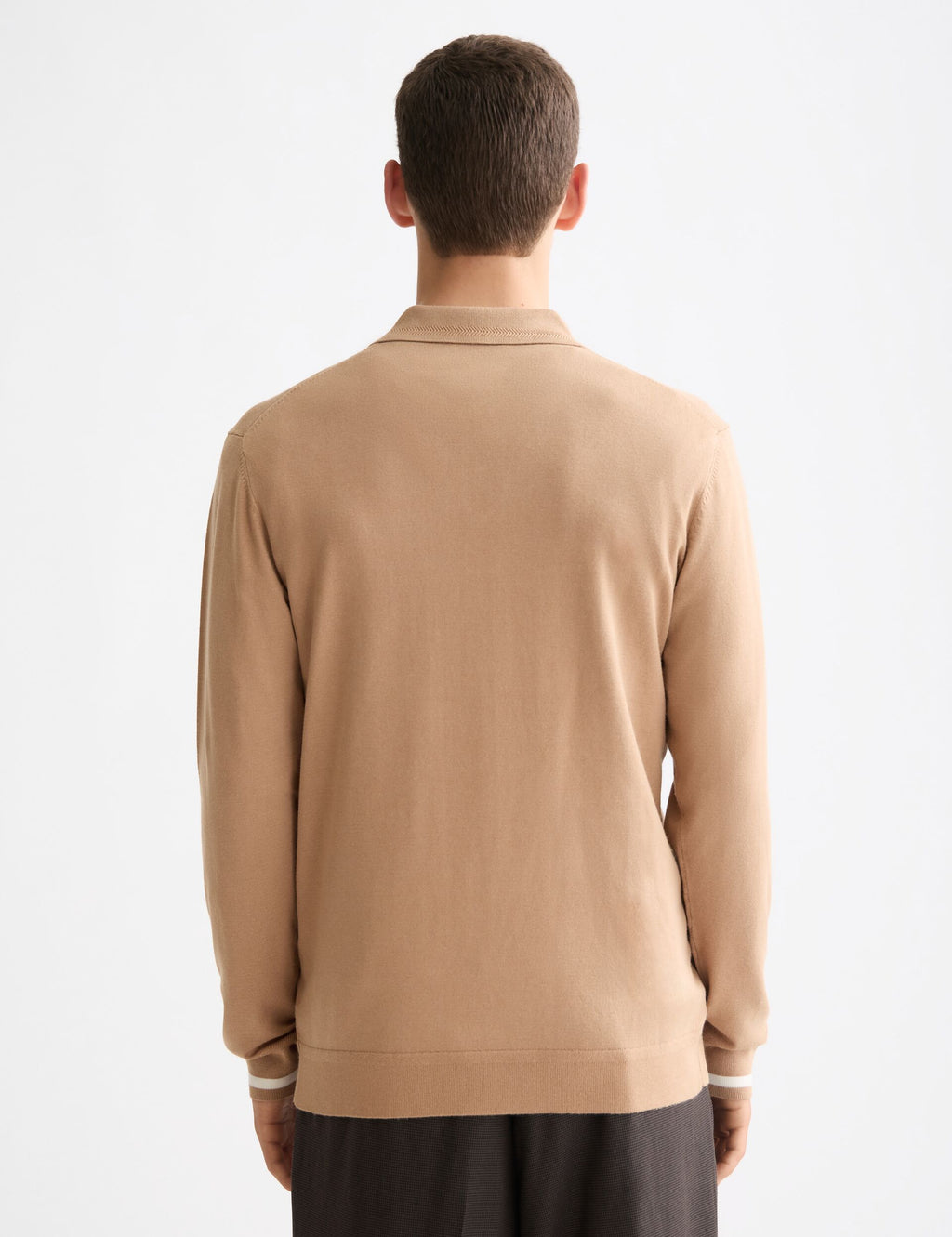 Ecovero Blend Knitted Long Sleeve Polo