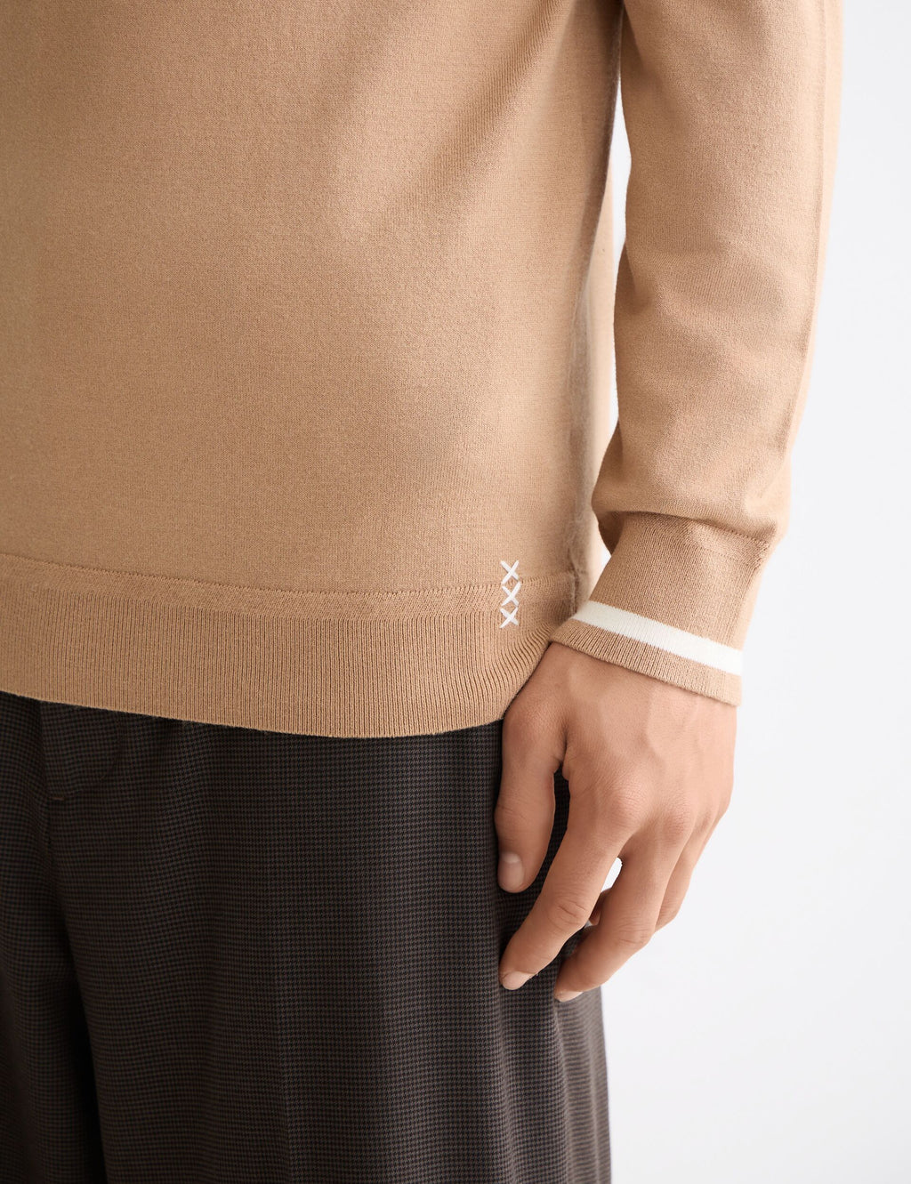 Ecovero Blend Knitted Long Sleeve Polo