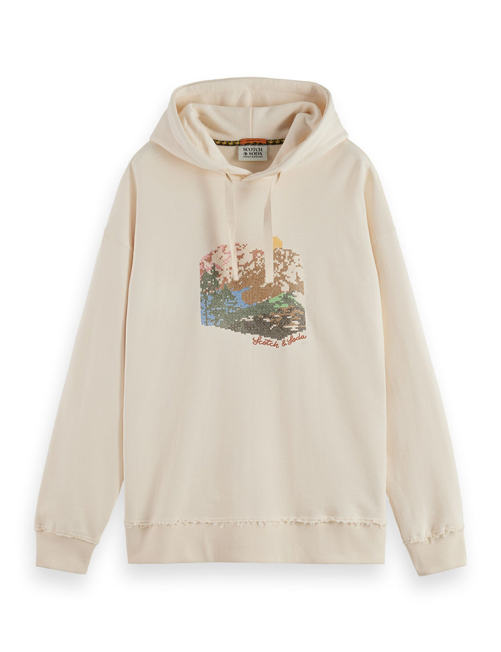 Loose Fit Embroidered Artwork Hoodie