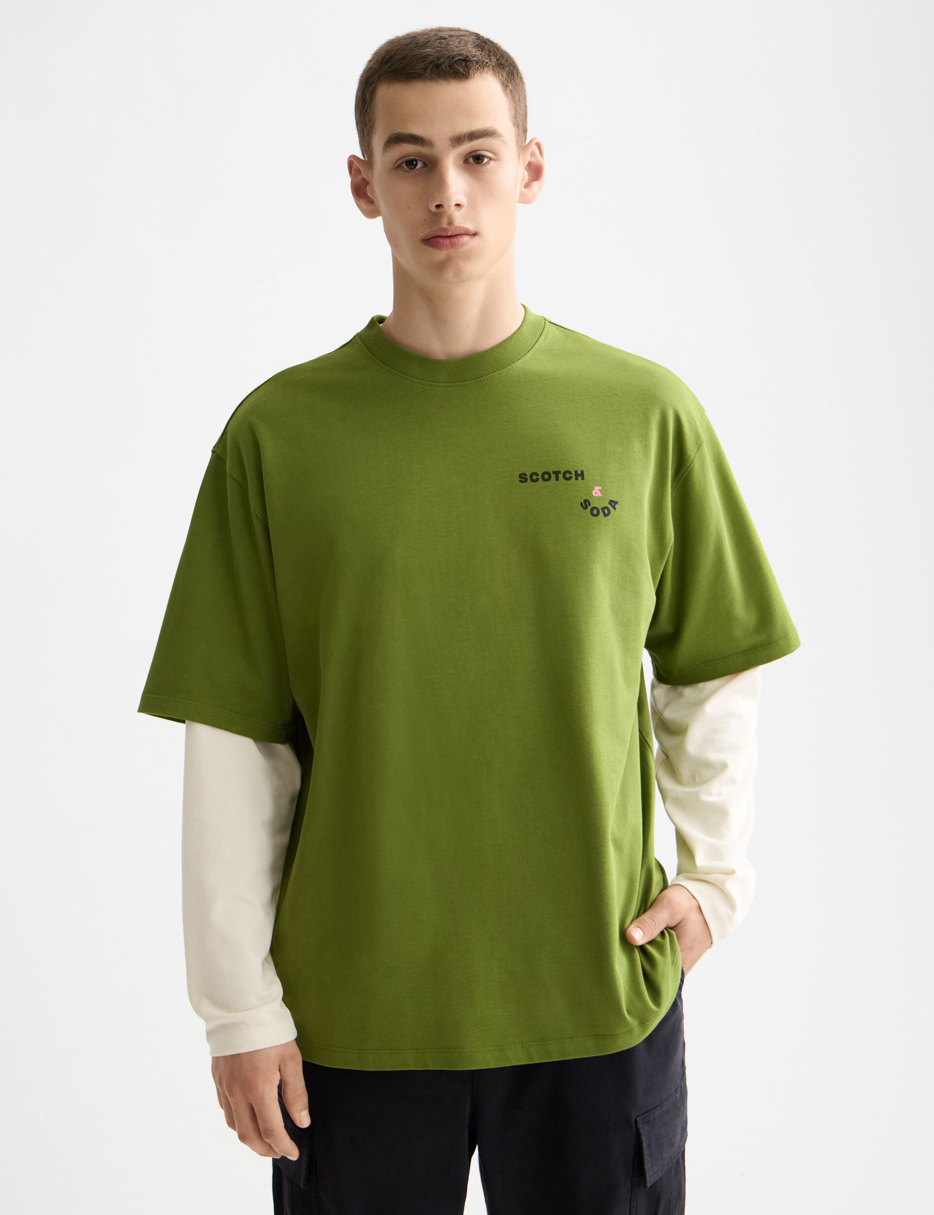 Loose fit front and back artwork t-shirt