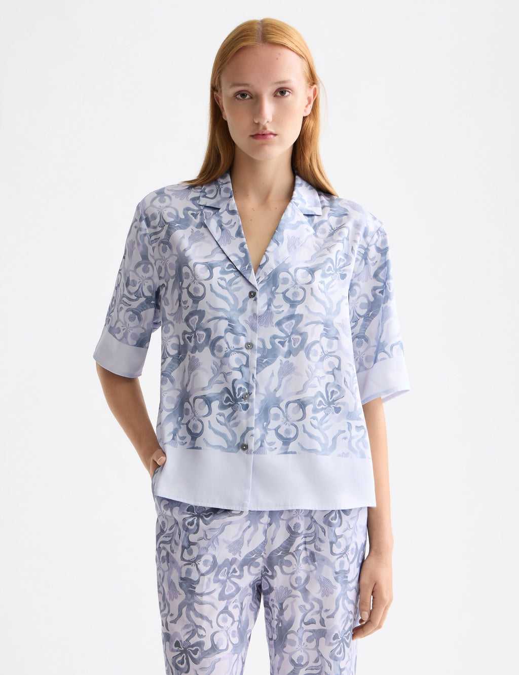 Printed short sleeve shirt