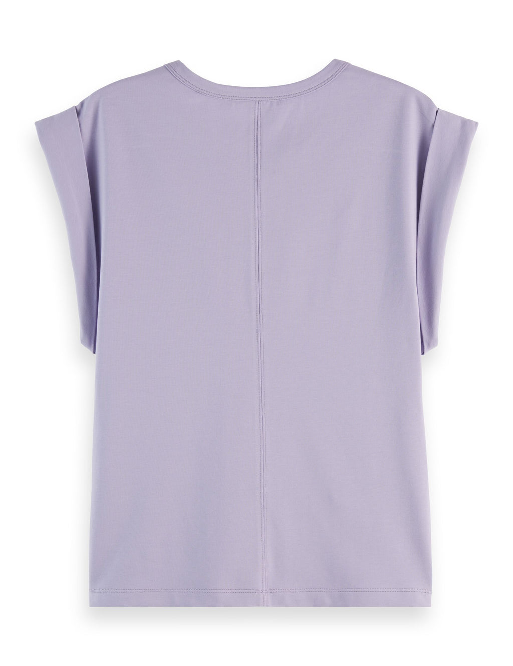 Fitted rolled-up sleeve T-shirt