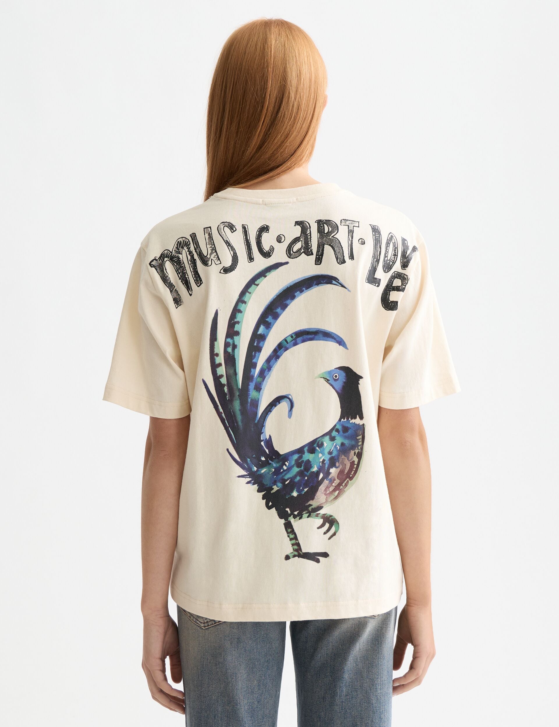 Washed artwork loose fit t-shirt