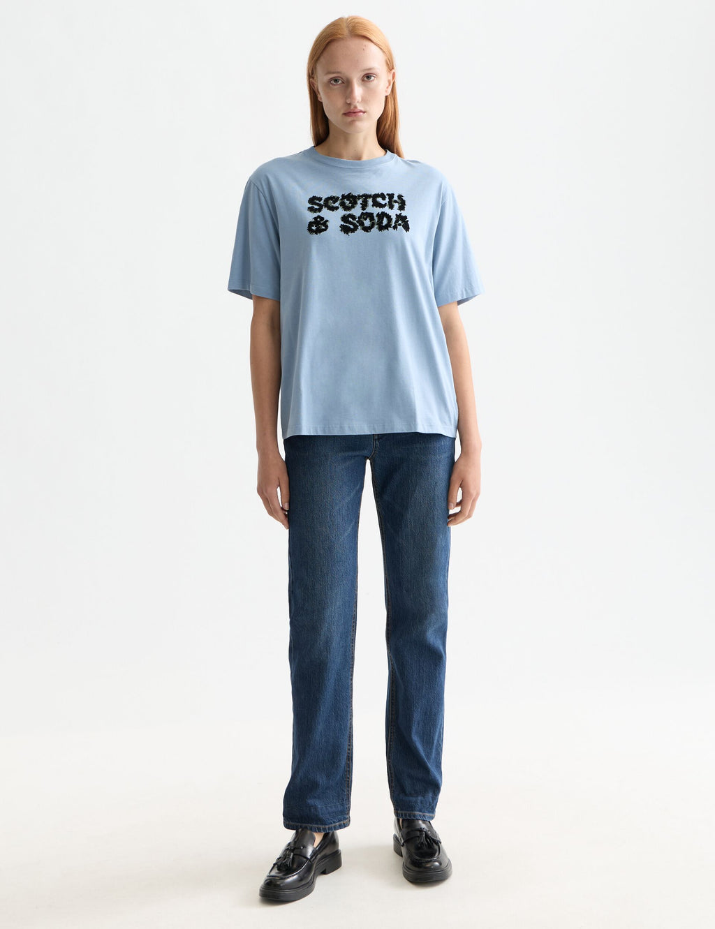 Loose fit T-shirt with leopard artwork