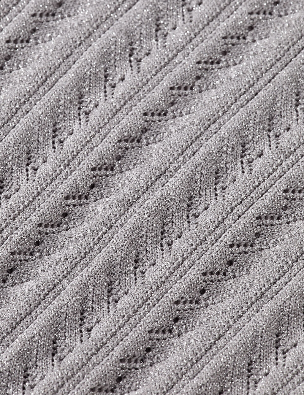 Metallic pointelle knitted tank