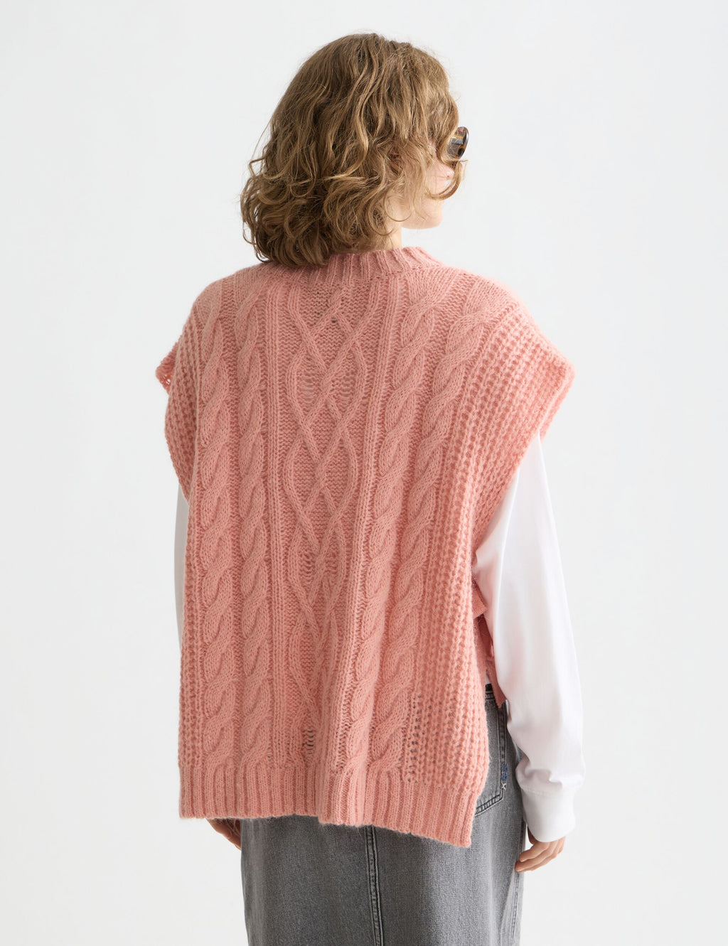 Cable stitch spencer