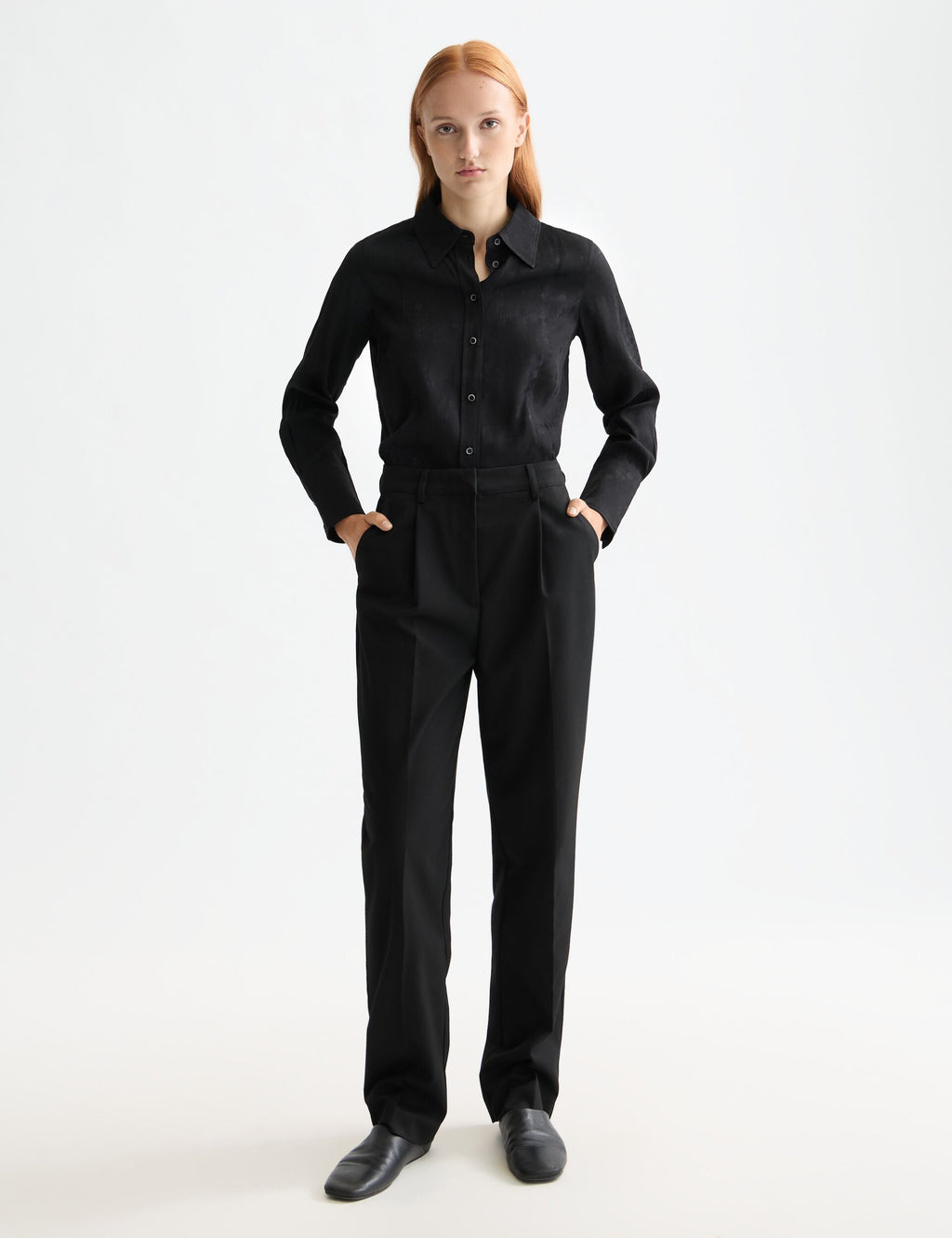 Regular fit jacquard shirt