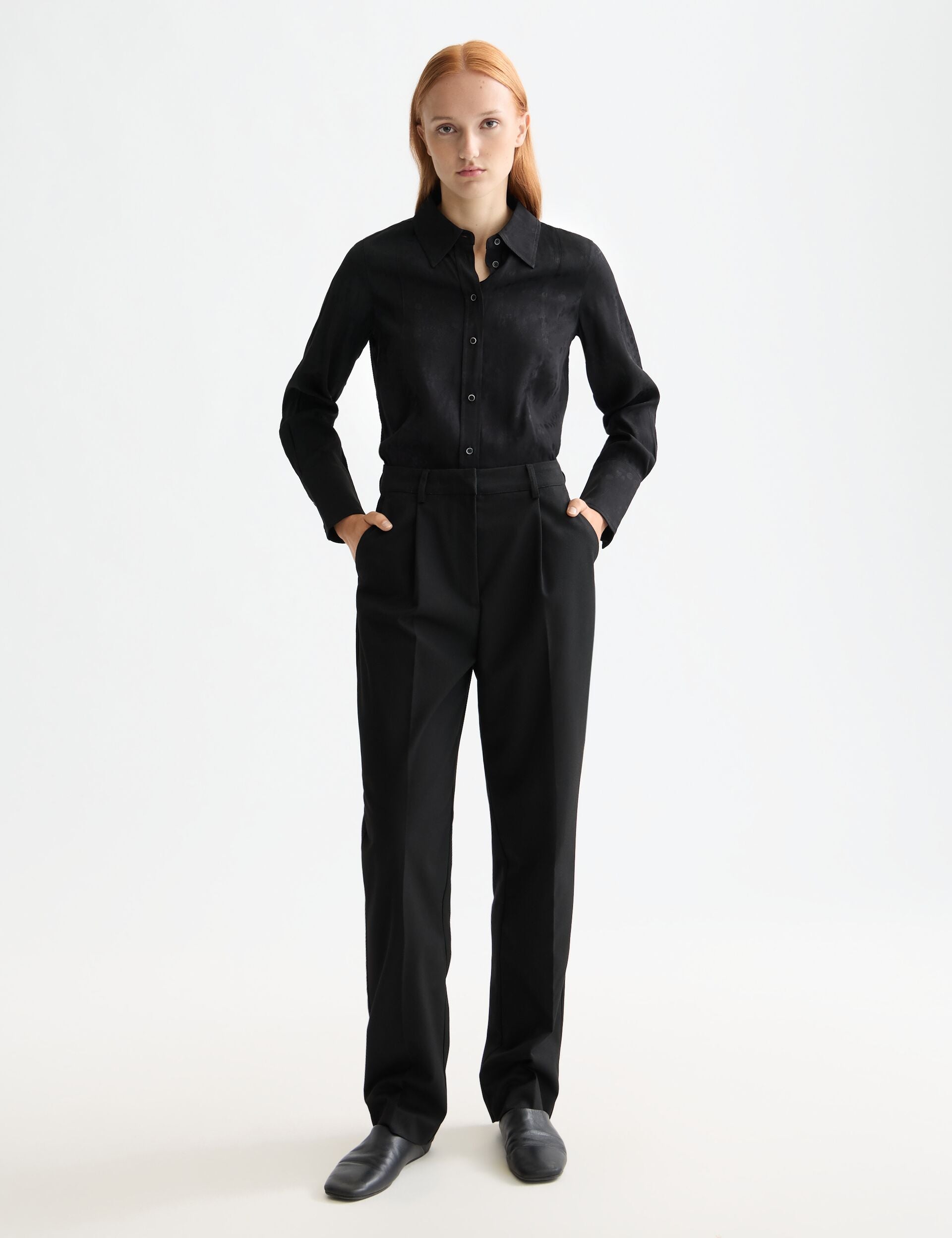 Regular fit jacquard shirt