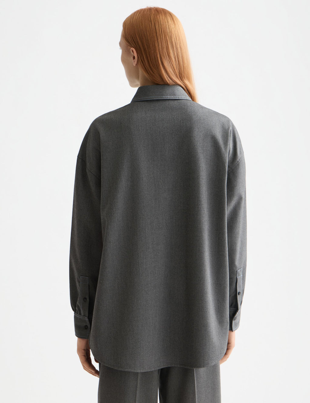 Girlfriend herringbone shirt