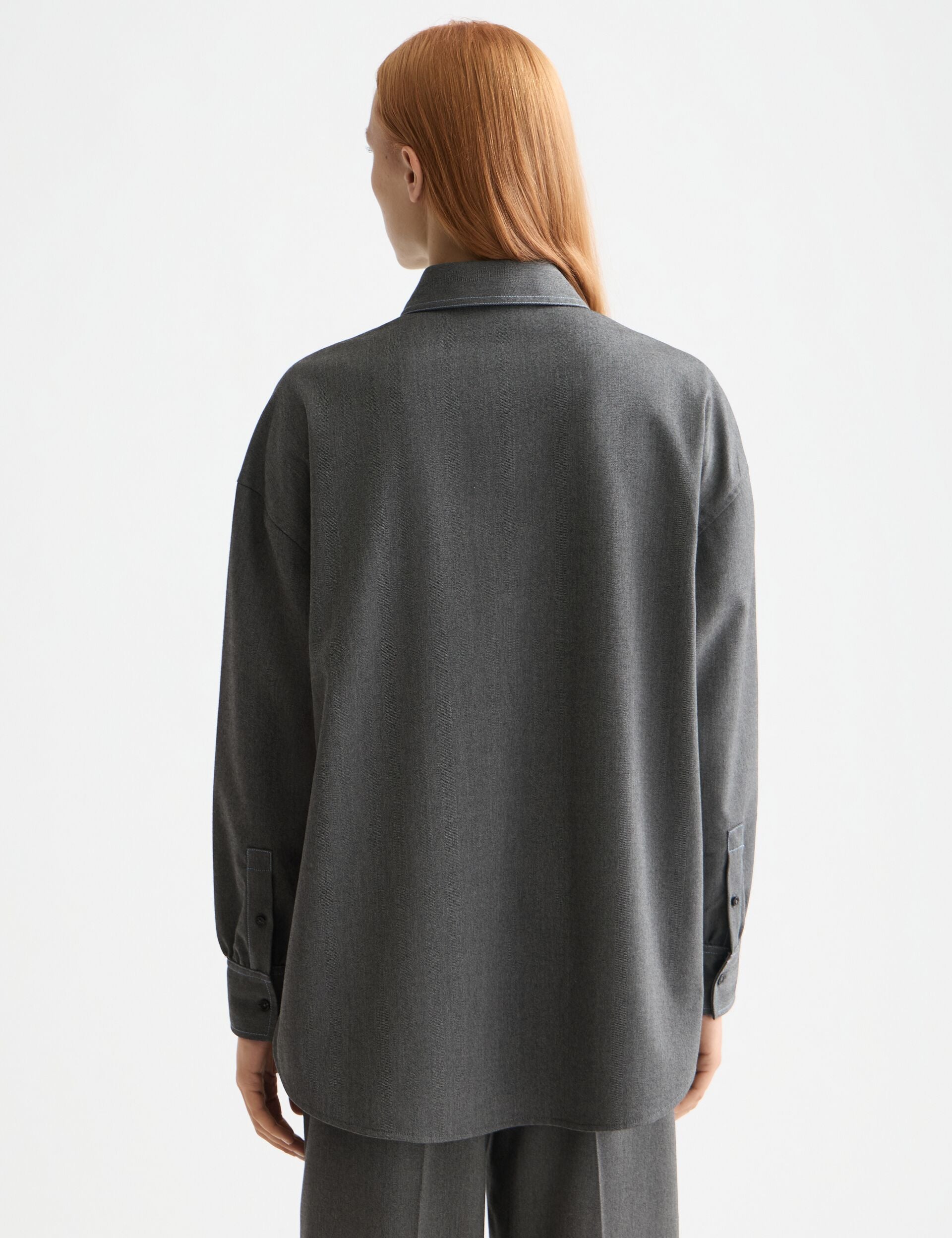 Girlfriend herringbone shirt