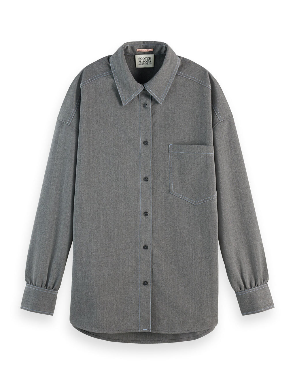 Girlfriend herringbone shirt
