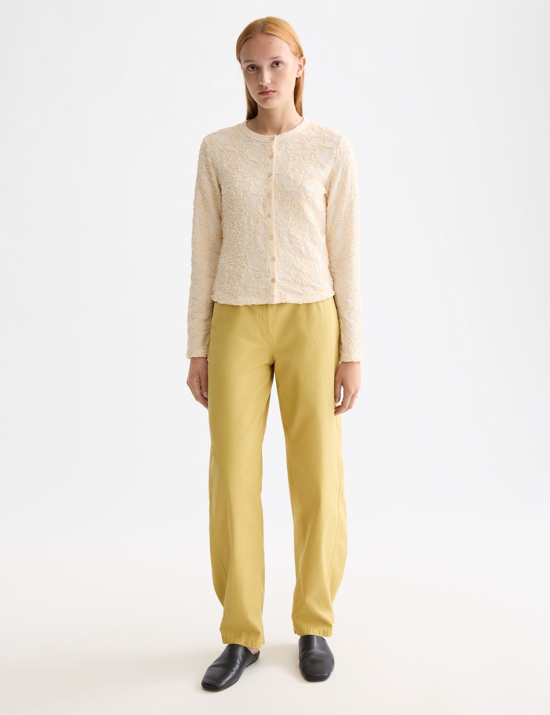 Structured button up long sleeve T-Shirt