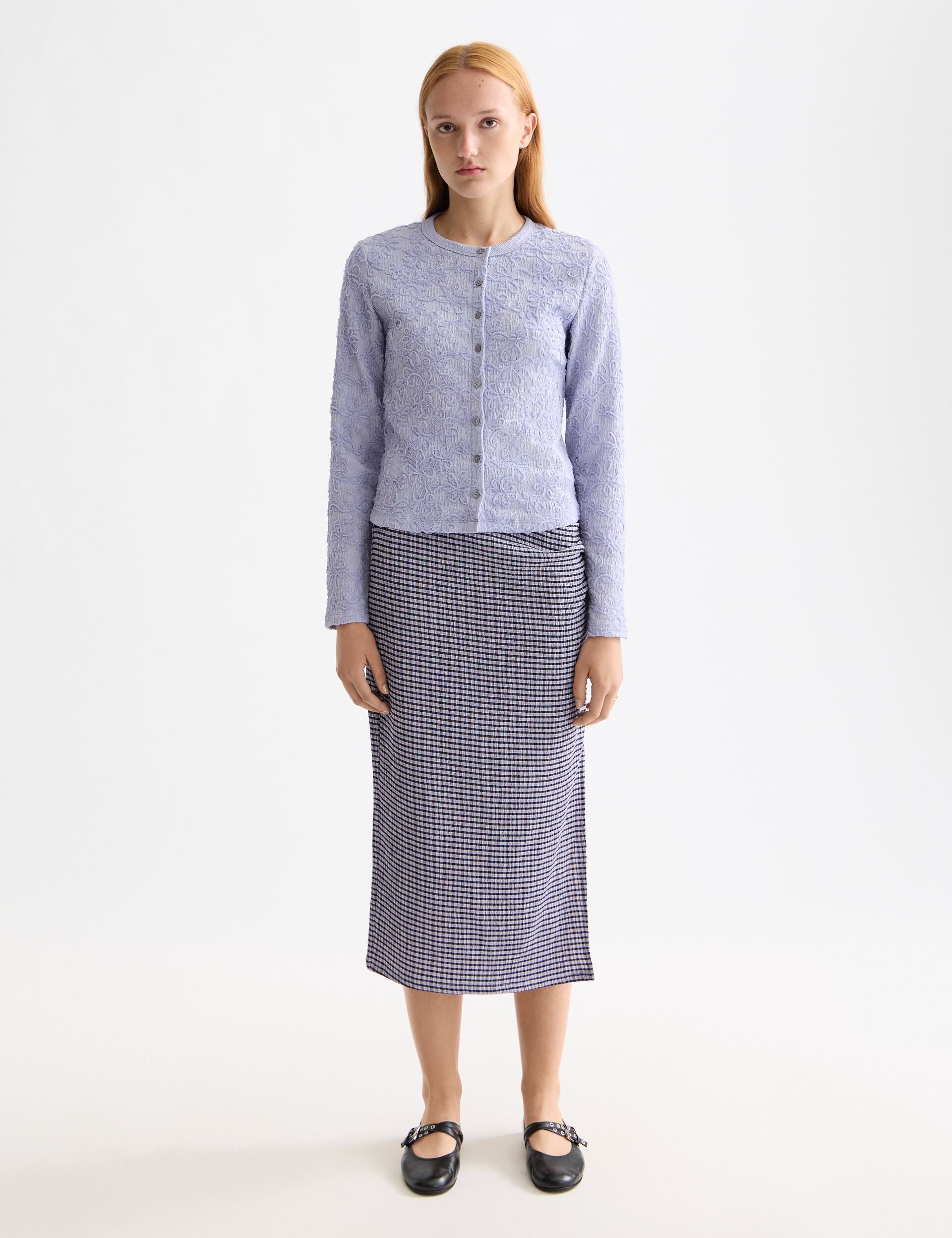 Structured button up long sleeve T-Shirt