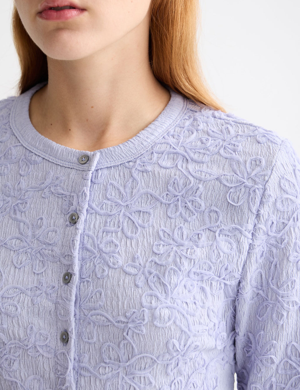 Structured button up long sleeve T-Shirt