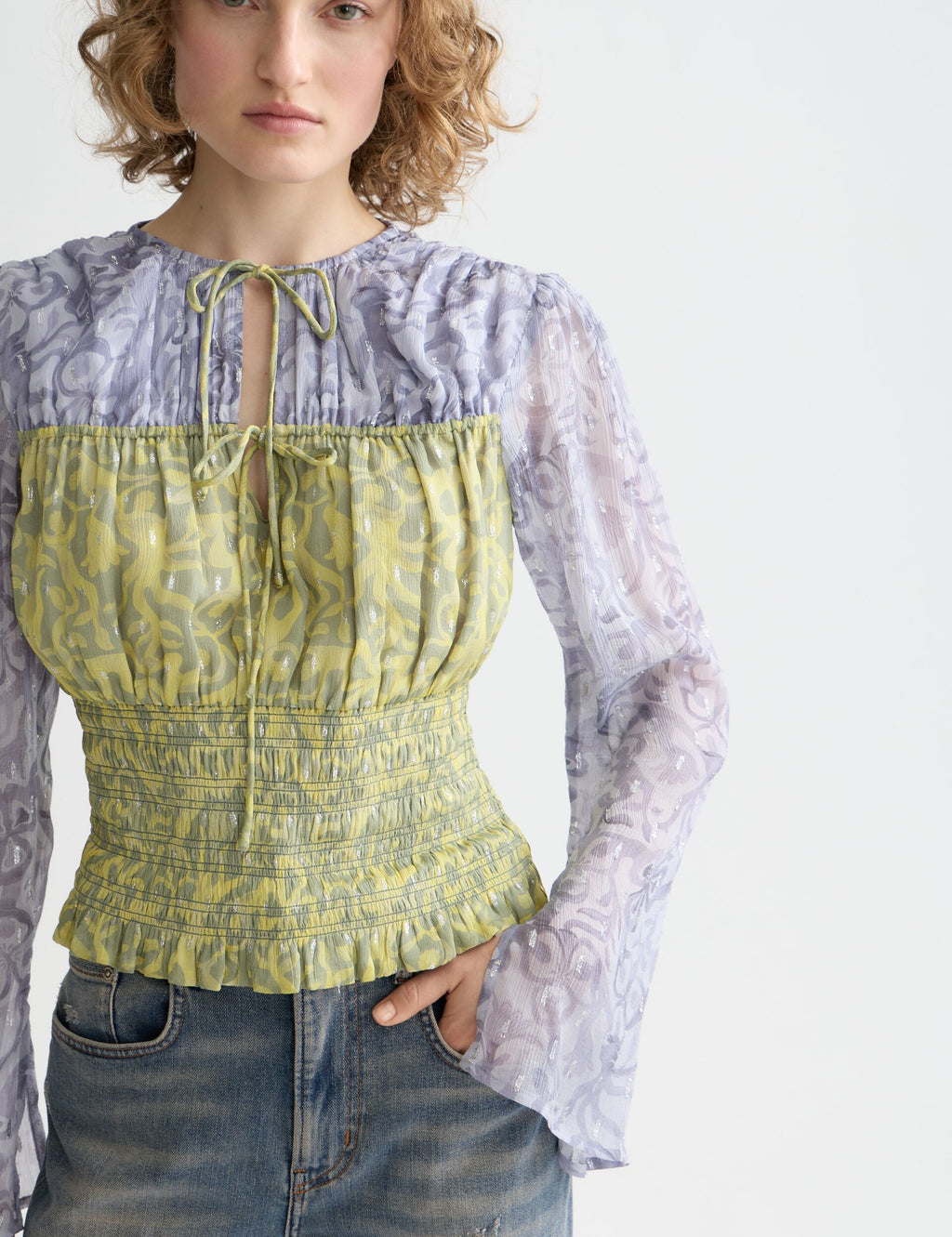Smocked waist top