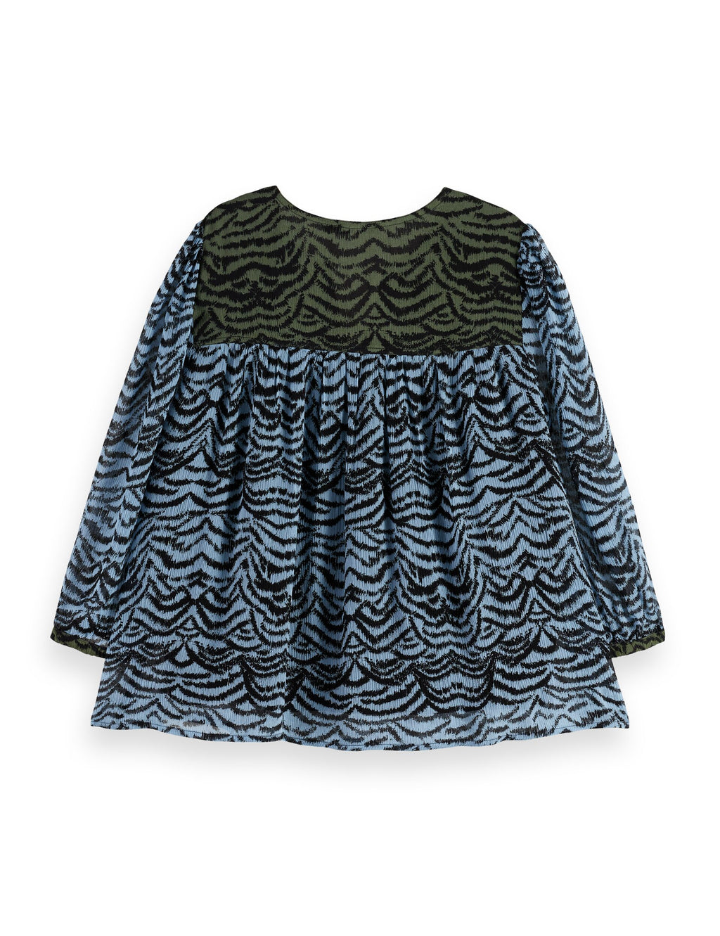 Contrast yoke short sleeve top