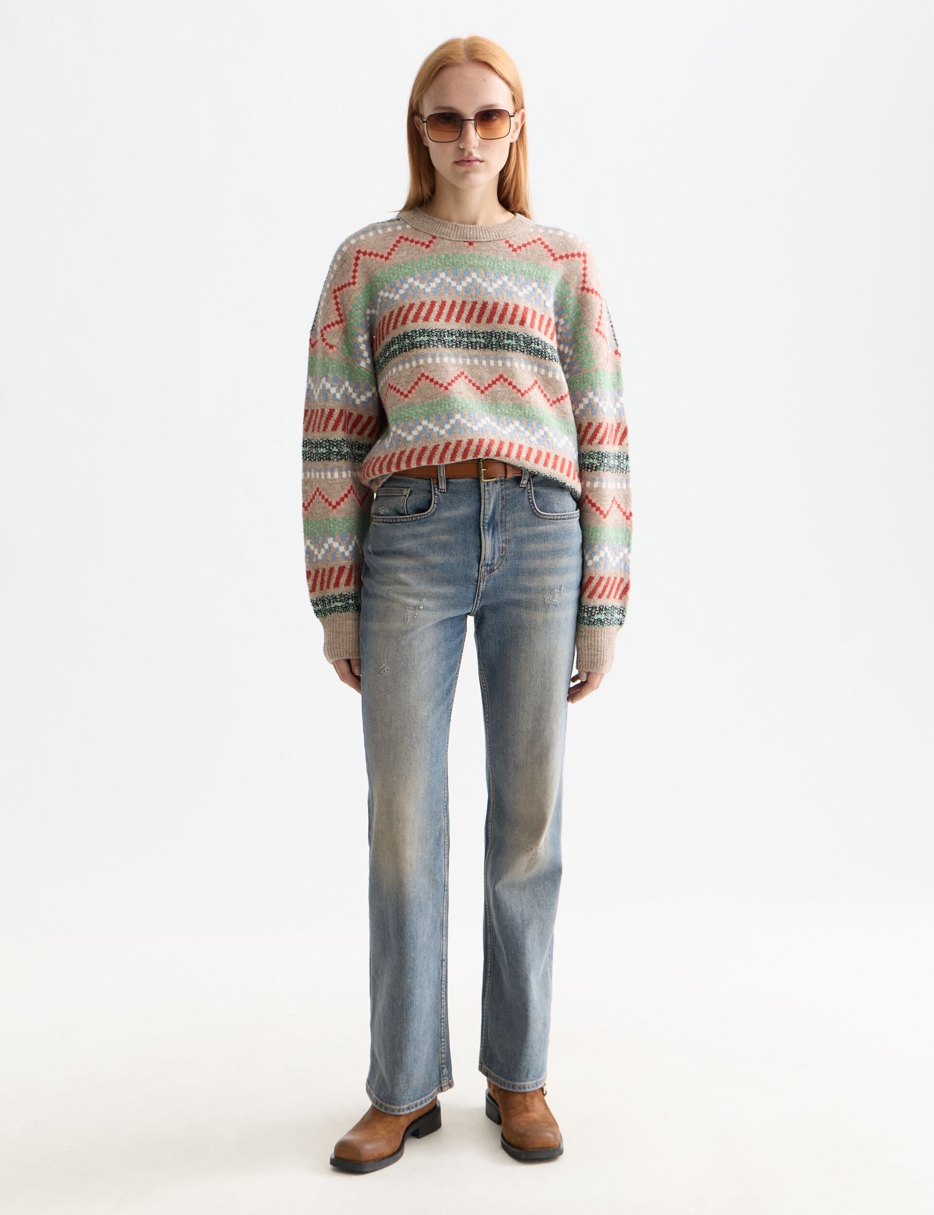 Fair Isle relaxed pullover