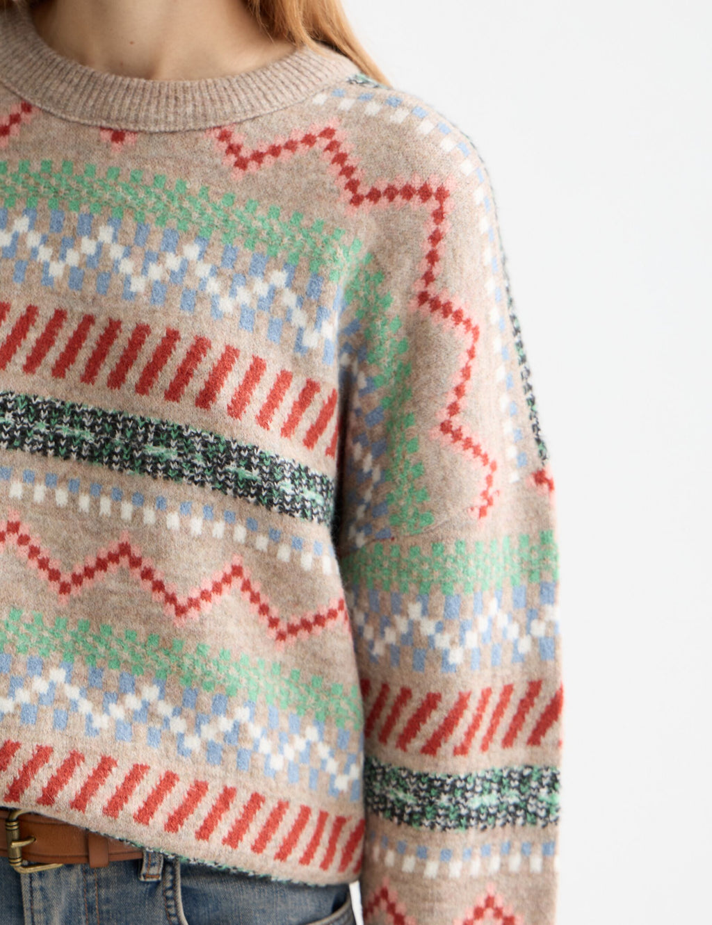 Fair Isle relaxed pullover