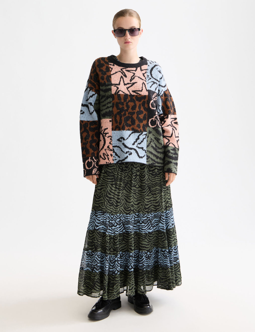 Jacquard oversized pullover