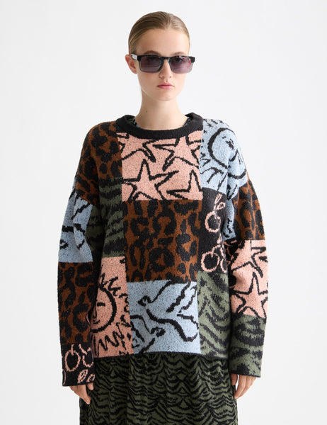 Jacquard oversized pullover – Scotch & Soda