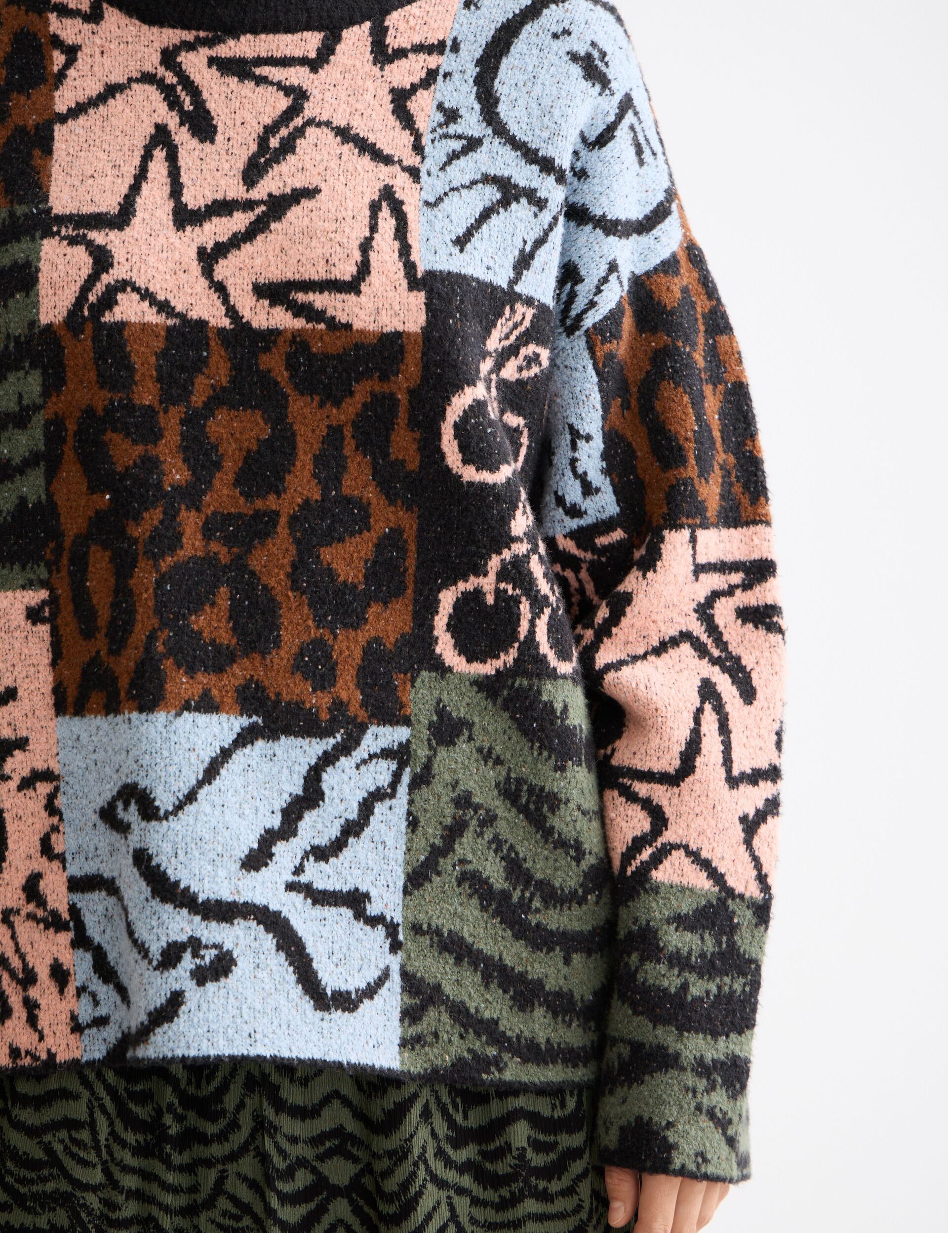 Jacquard oversized pullover – Scotch & Soda