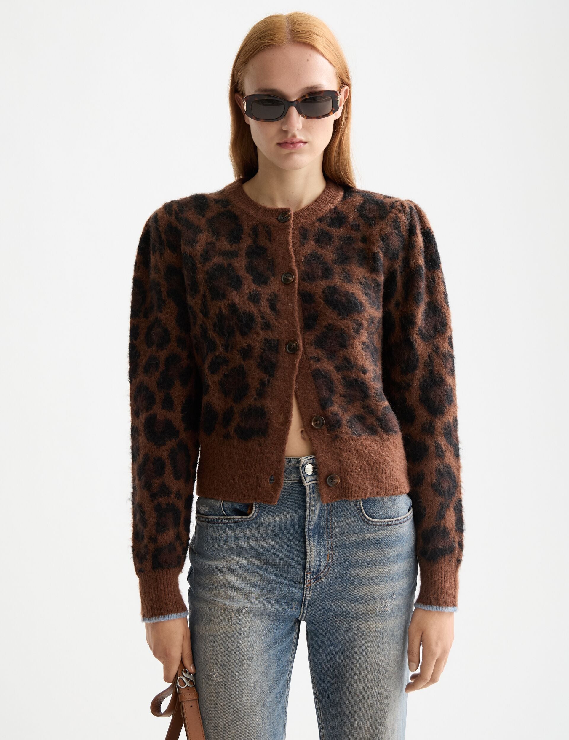Fuzzy jacquard cardigan – Scotch & Soda