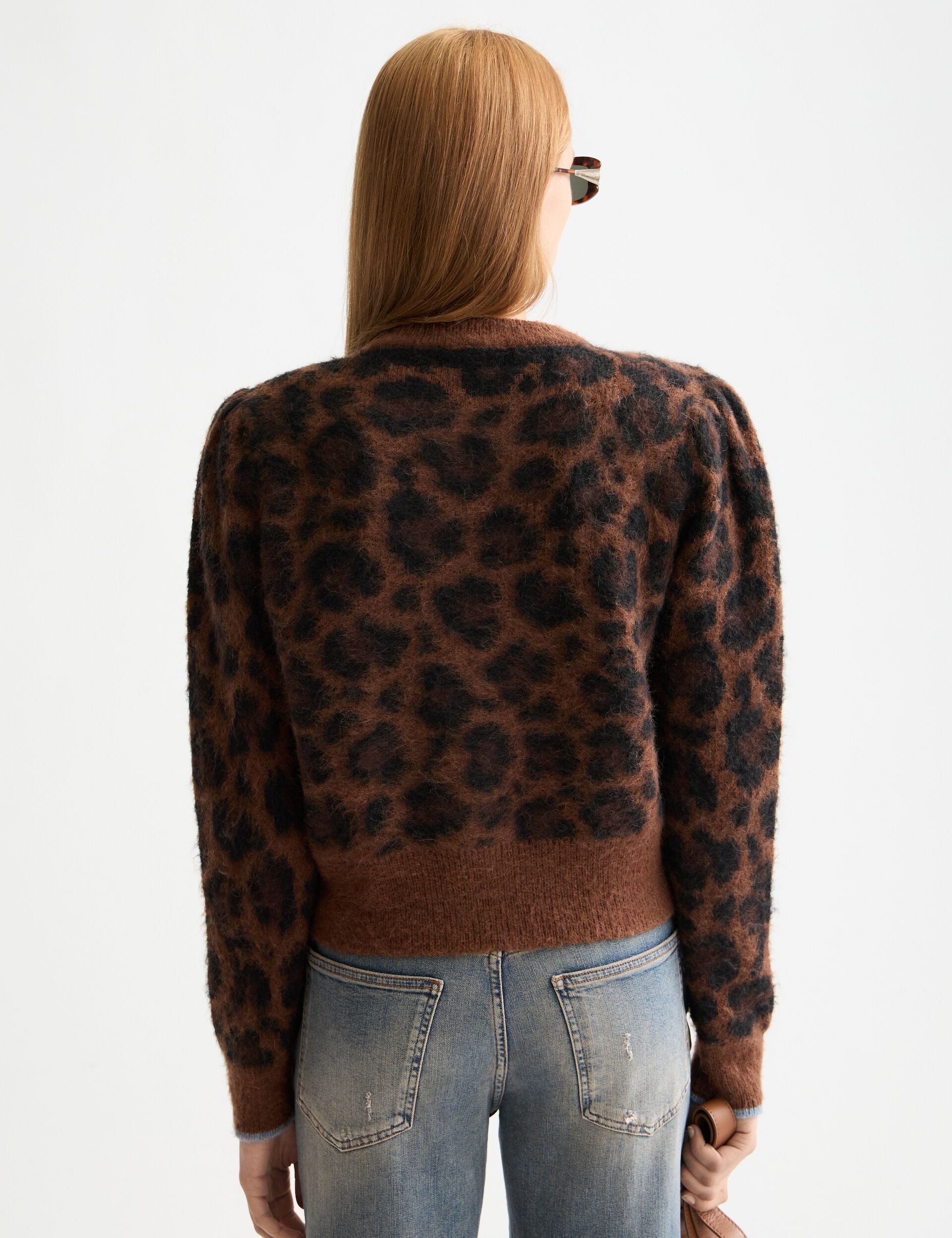 Fuzzy jacquard cardigan – Scotch & Soda