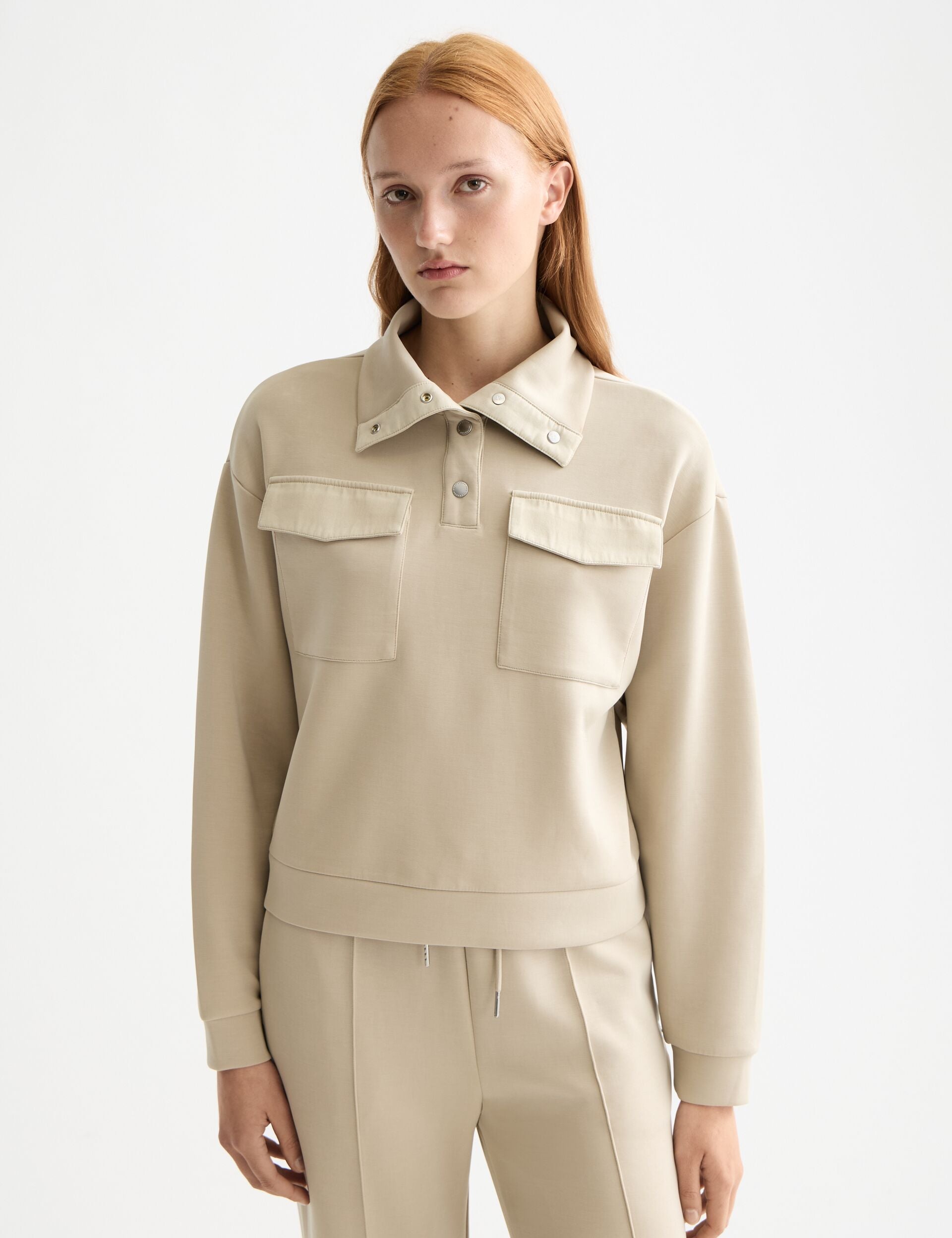 Tencel utility sweatshirt