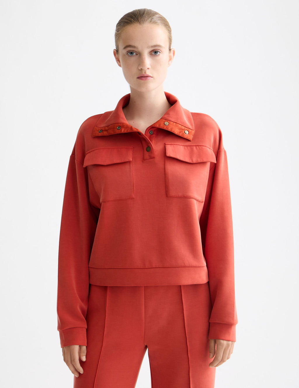 Tencel utility sweatshirt