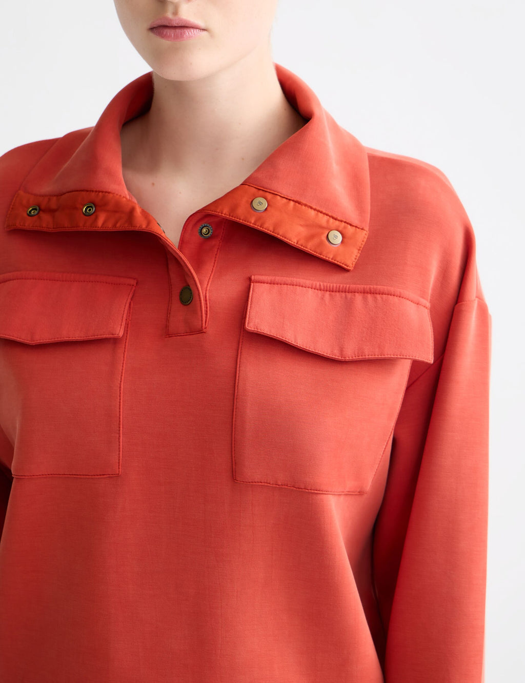 Tencel utility sweatshirt