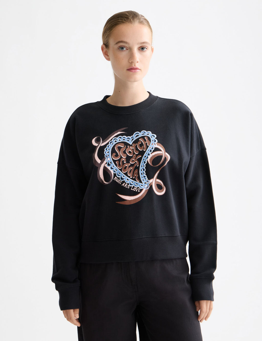 Chest artwork relaxed sweatshirt