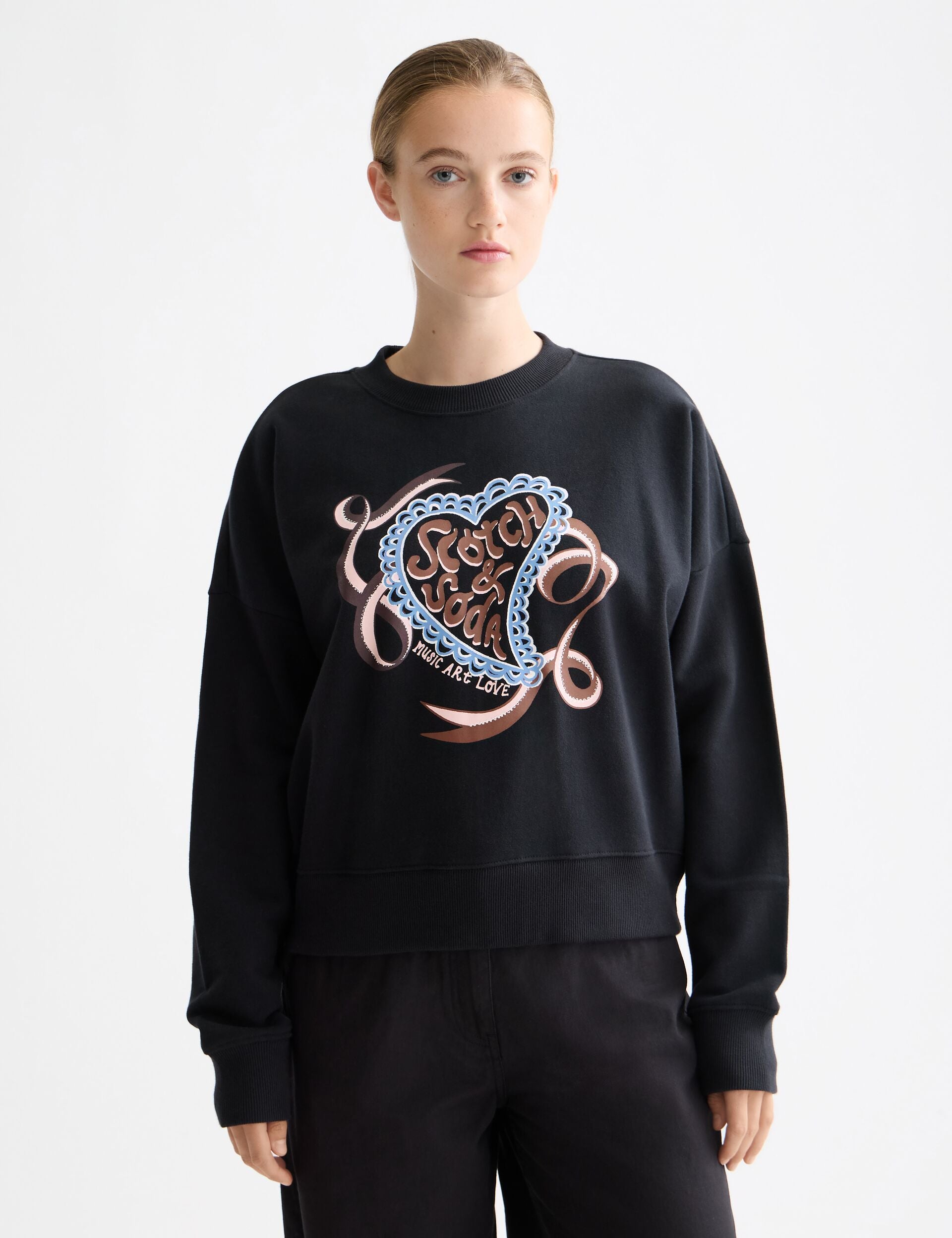 Chest artwork relaxed sweatshirt