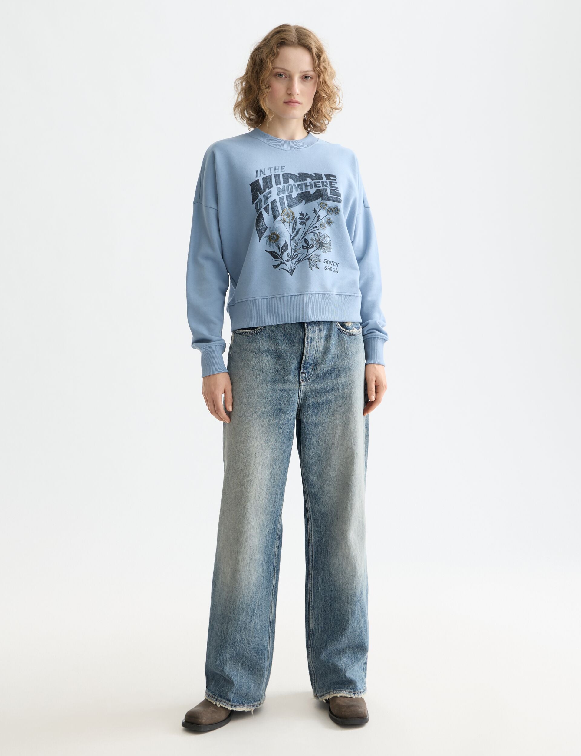 Chest artwork relaxed sweatshirt