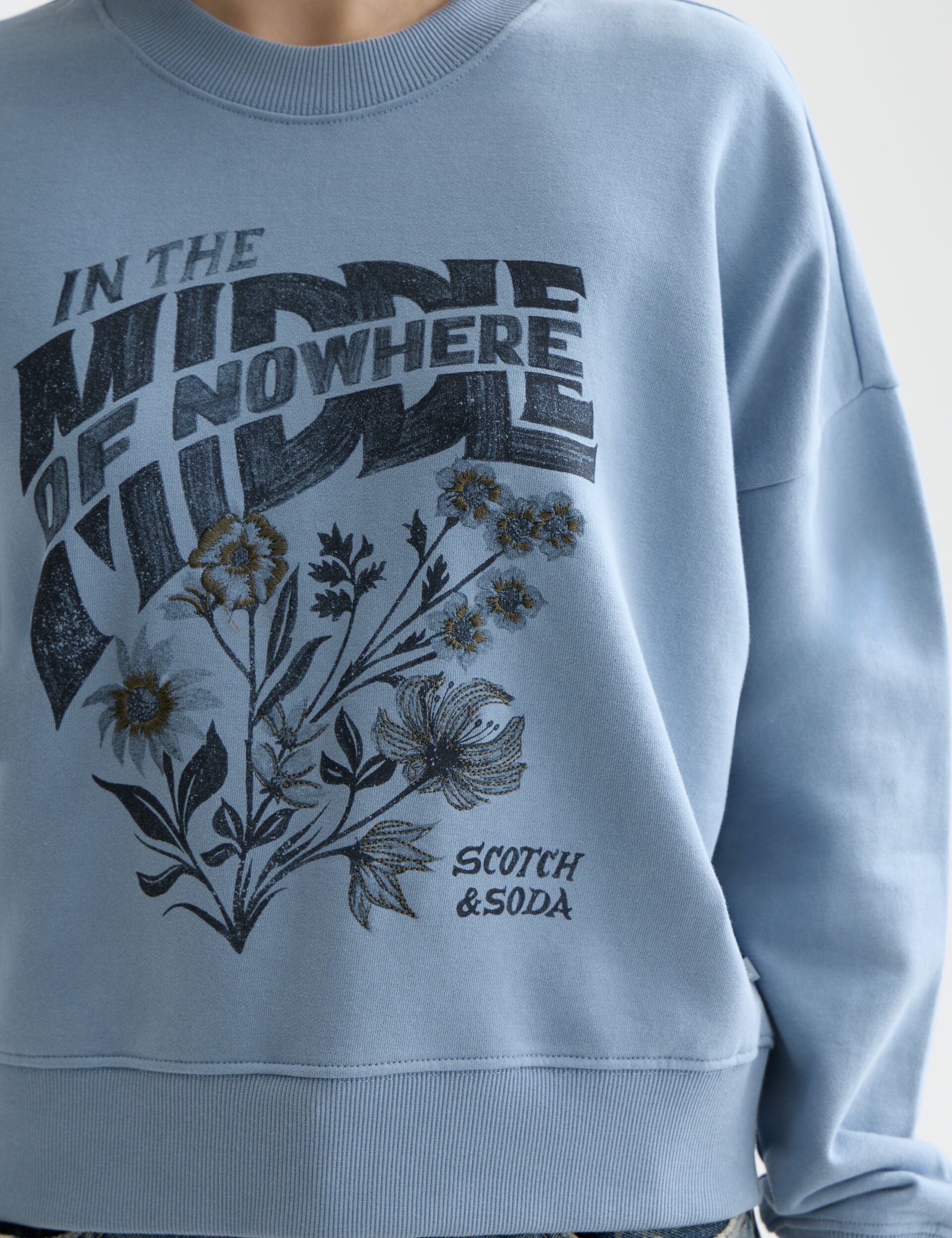 Chest artwork relaxed sweatshirt