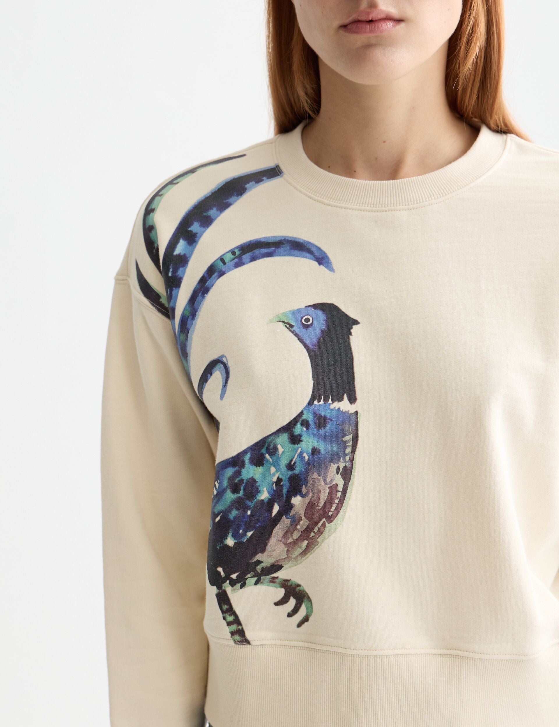Washed artwork loose fit sweater