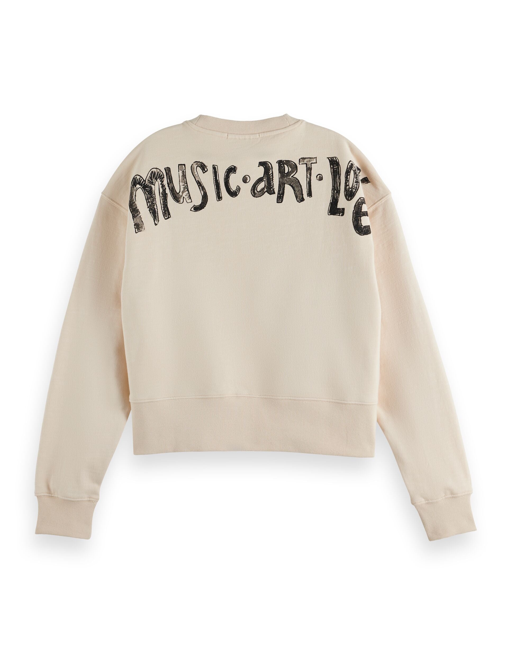 Washed artwork loose fit sweater