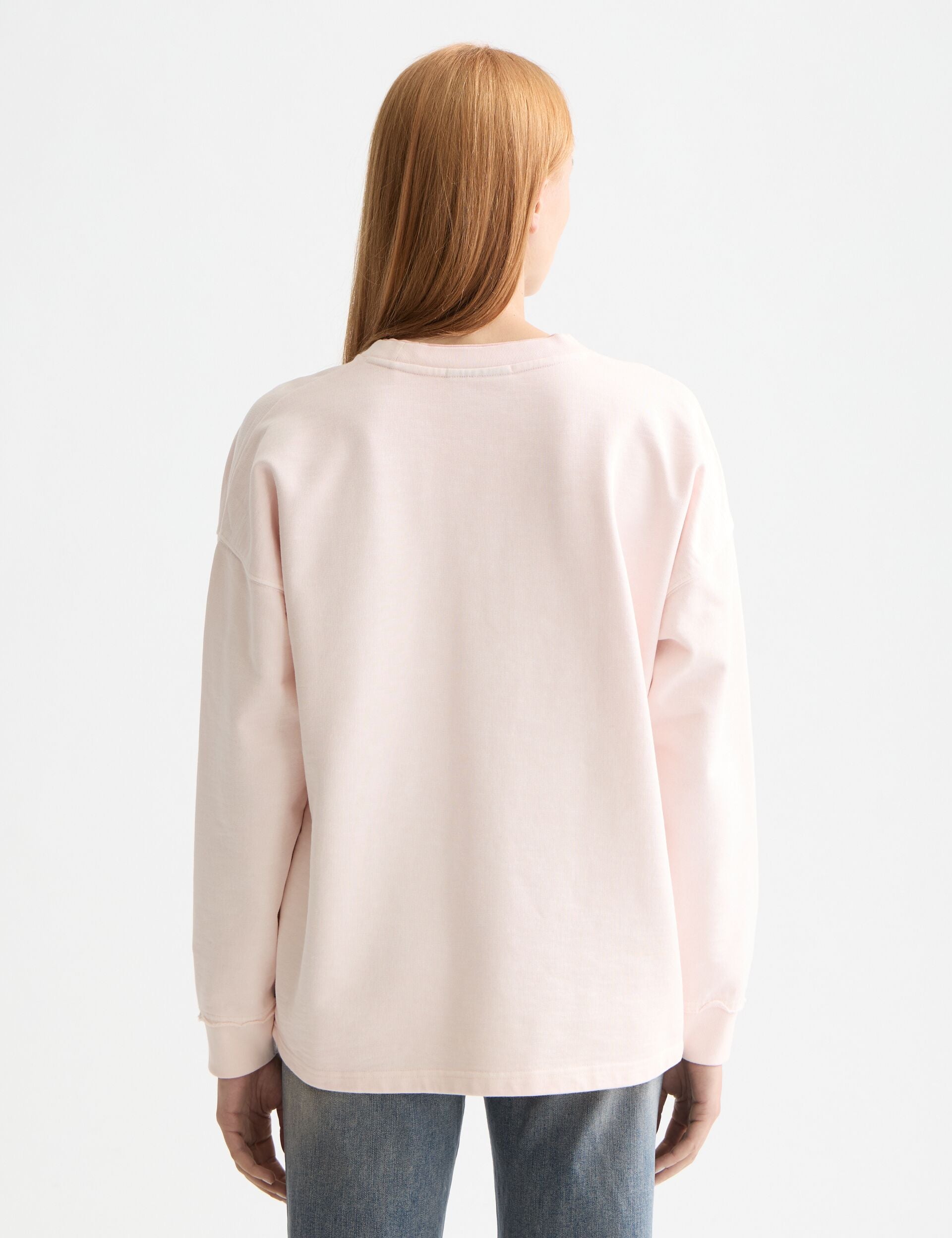 Garment dye logo oversized sweatshirt