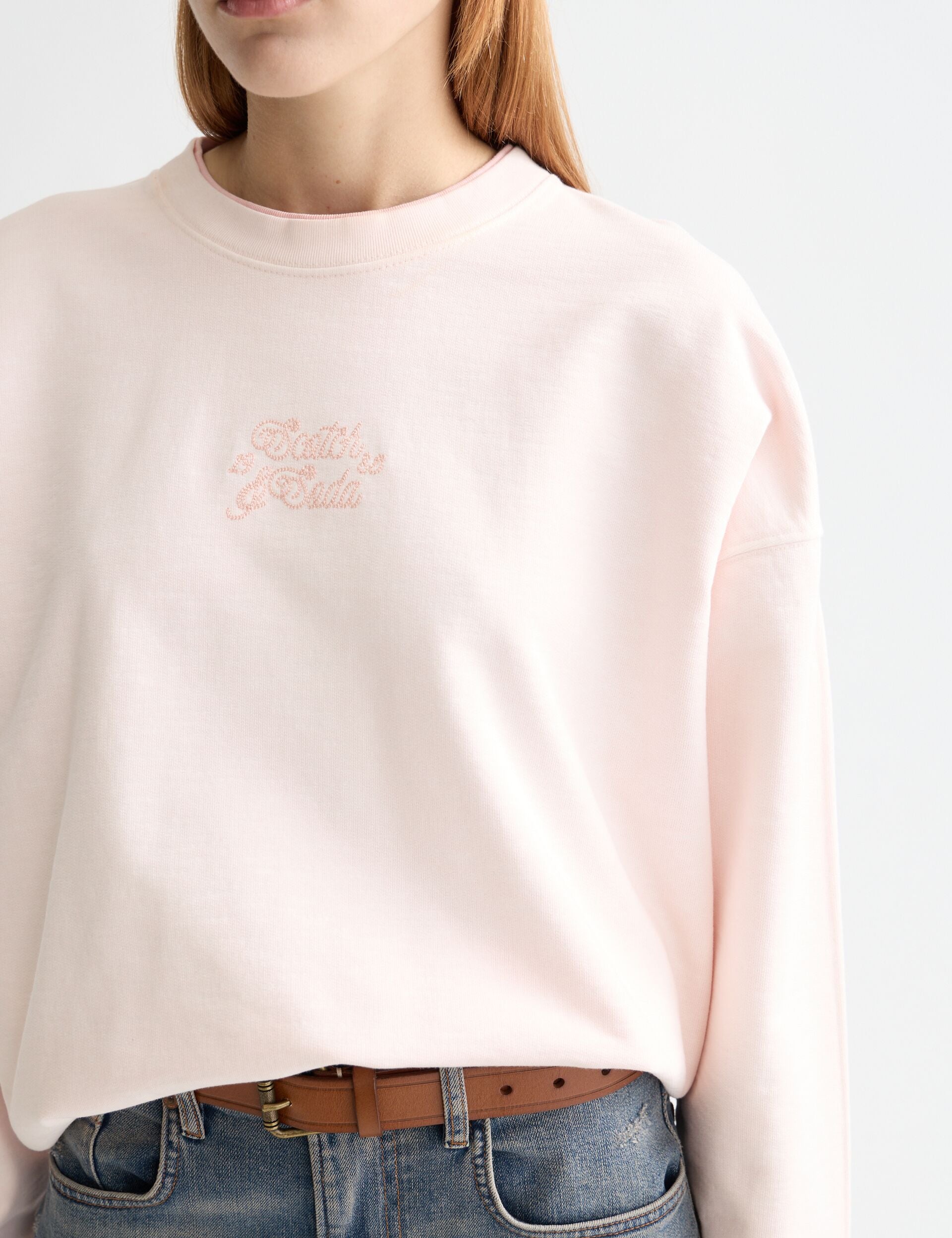 Garment dye logo oversized sweatshirt