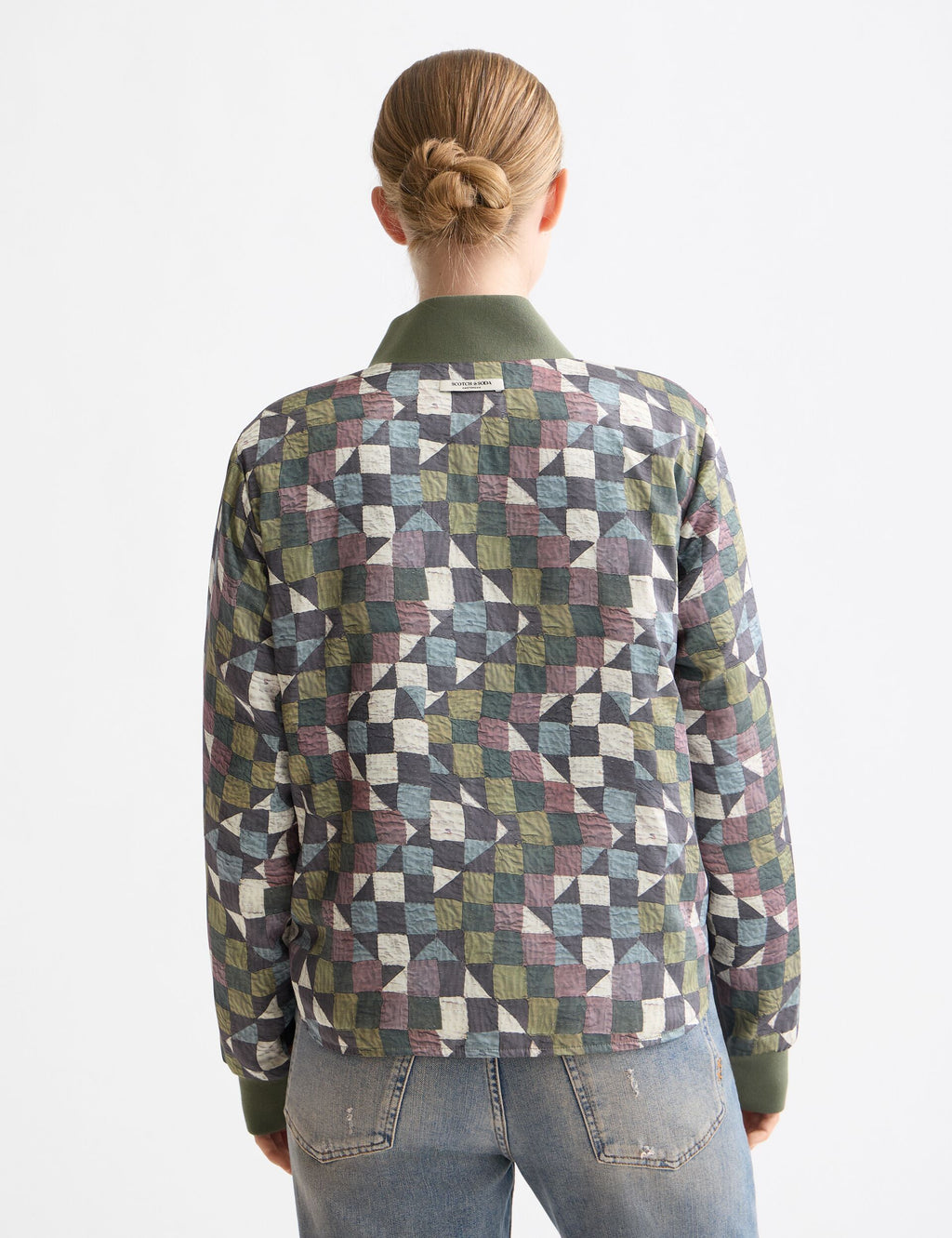 Reversible quilted bomber