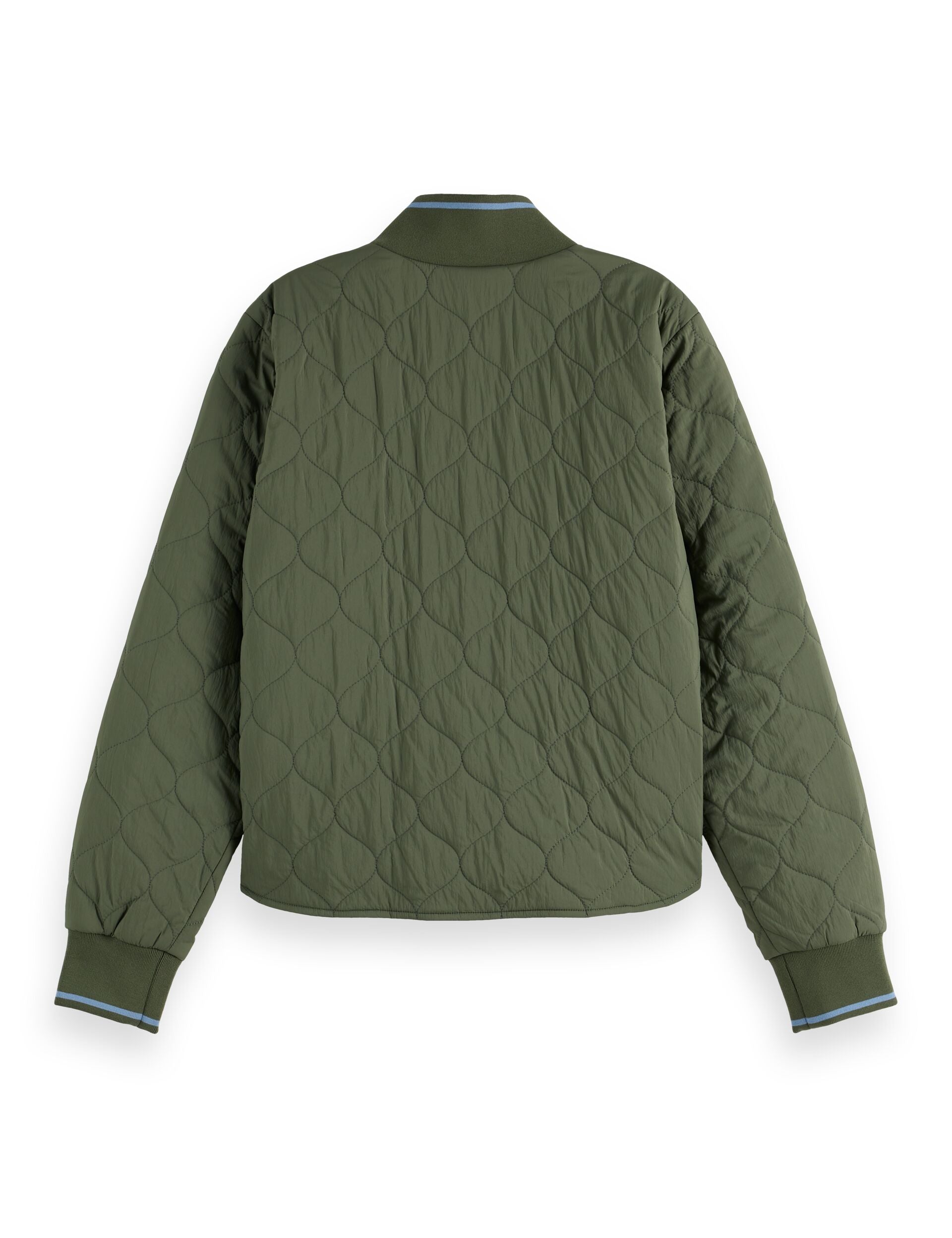 Reversible quilted bomber