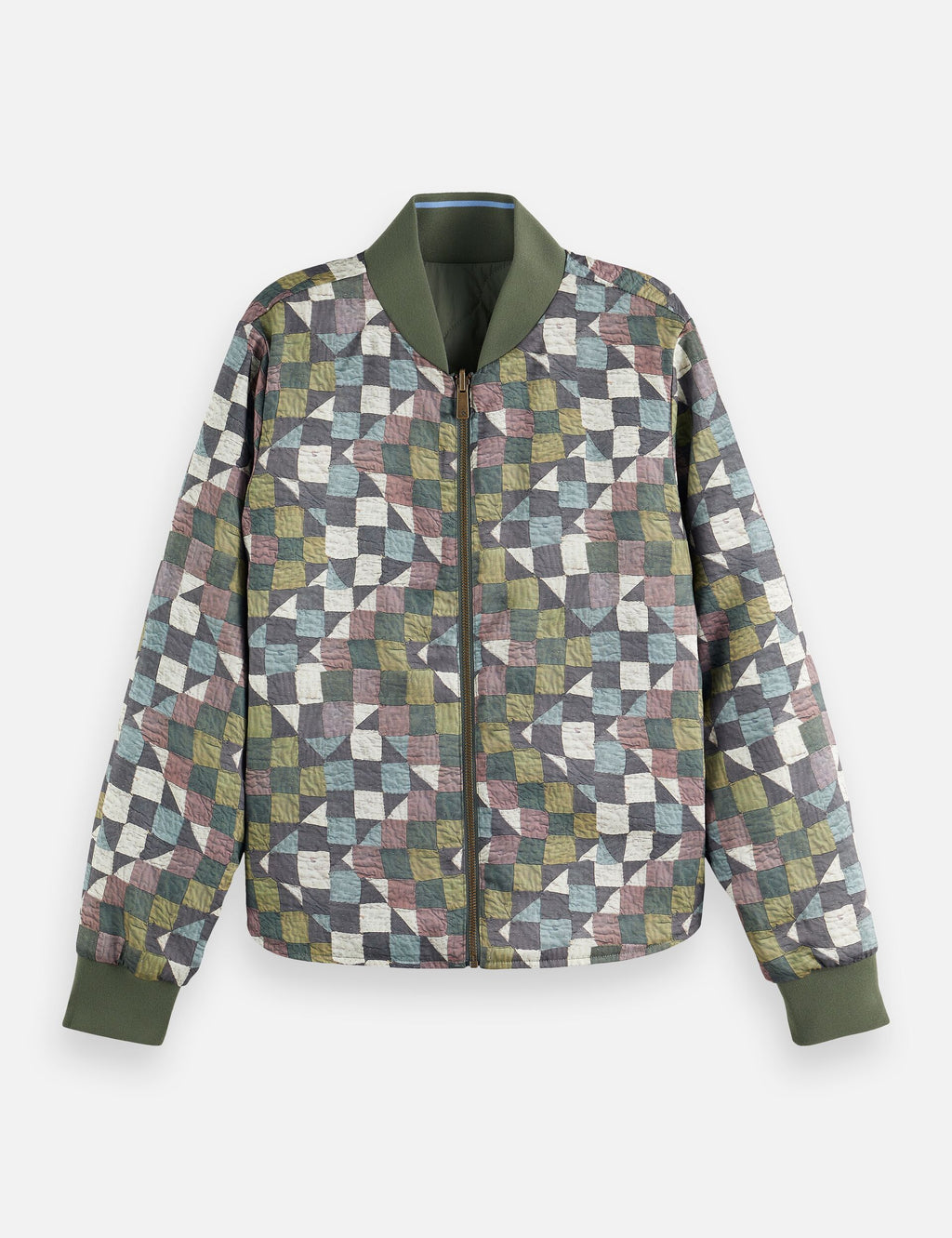 Reversible quilted bomber